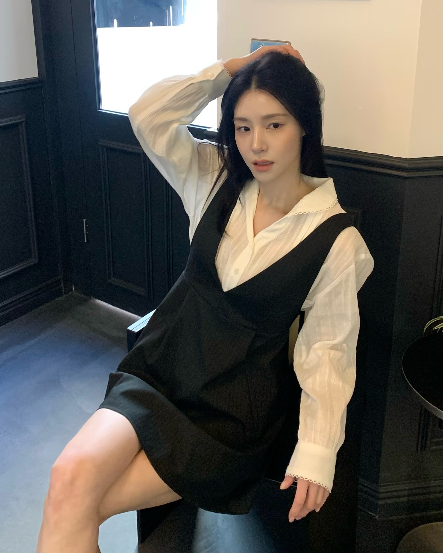 주지아가 자주 입는 코디 만능템👗
어떤 이너와도 찰떡같이 어울리는 나시 원피스 매치하기✅ 이미지