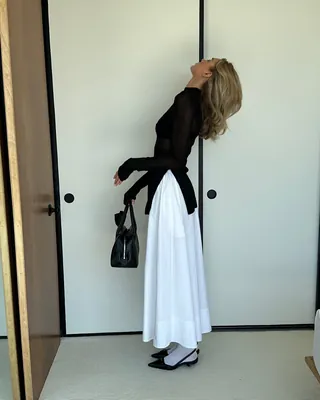 봄 무드 가득🌸🤍화이트 롱스커트 이미지