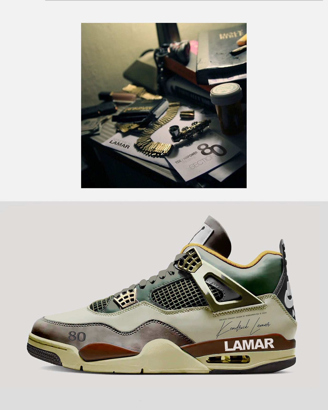 켄드릭 라마 앨범 커버 스니커💿👟

켄드릭 라마(Kendrick Lamar)의 앨범들이 스니커즈로 재탄생했습니다.

앨범의 커버 아트워크의 영감을 받아 디자인되었으며, 컬러 팔레트부터 디테일한 그래픽 요소까지 앨범의 포인트가 스니커에 반영되었습니다.

크리에이터 노브레이너(nobrainer.psd)에 의해 만들어진 컨셉 아트로, 실제 제품은 아니지만 현실감 넘치는 디테일과 조합으로 마치 발매를 앞둔 공식 제품처럼 느껴집니다.

각 스니커즈에는 Not like us, pglang, Lamar 사인 등 재미있는 요소들이 새겨져 있어 재미 포인트를 느낄 수 있습니다.

여러분은 어떤 앨범을 스니커로 만들고 싶나요?🎧 이미지4