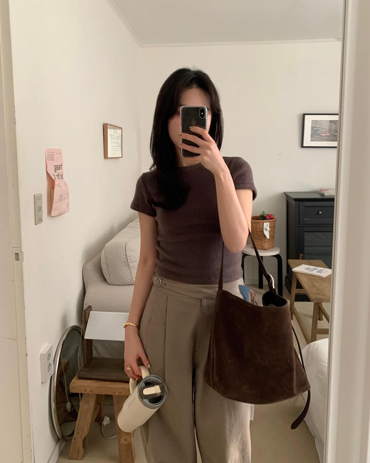 꾸안꾸 정석 베이지색 팬츠🤎 이미지4