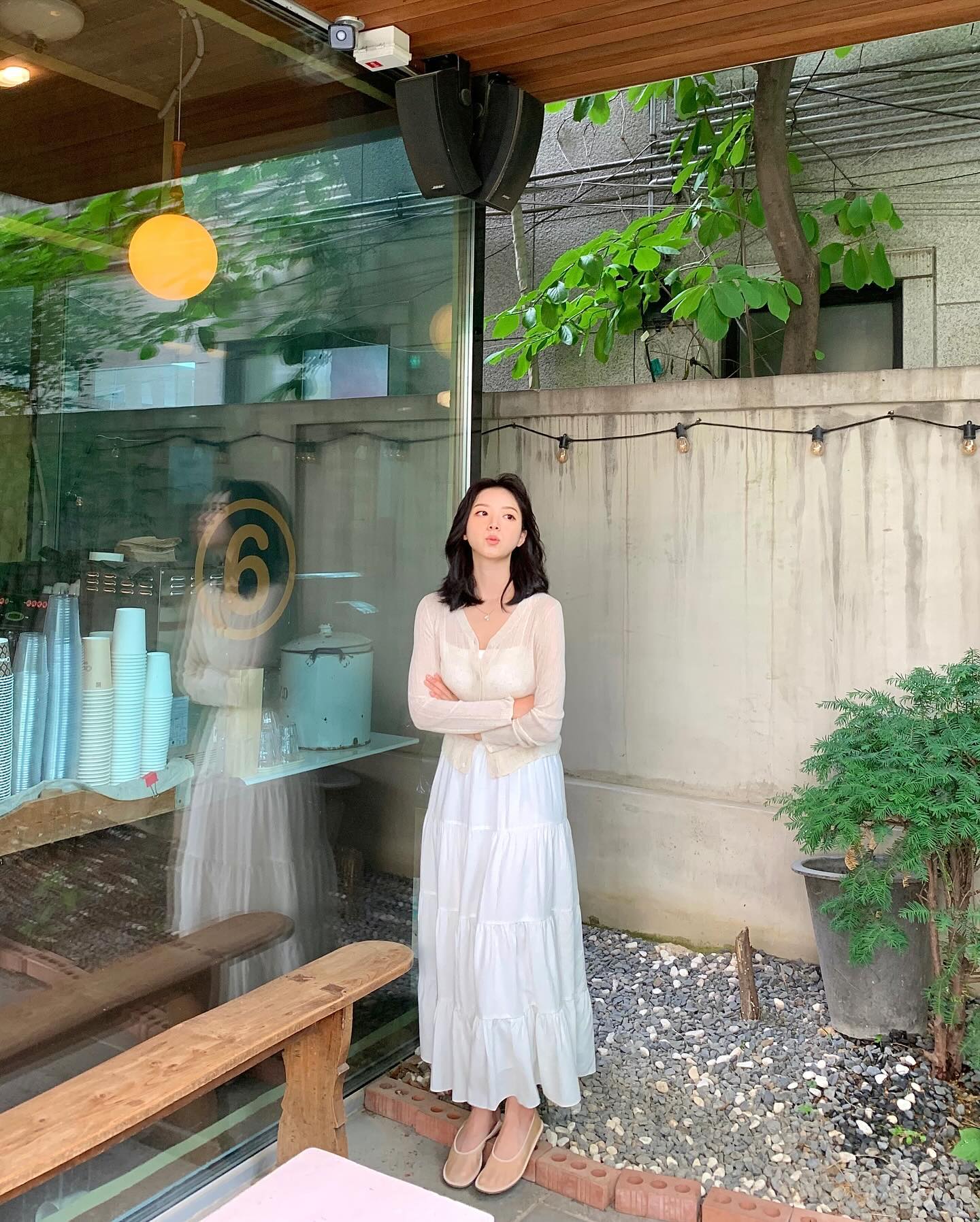 쨍쨍한 날씨엔 화이트롱스커트🤍☁️ 이미지3