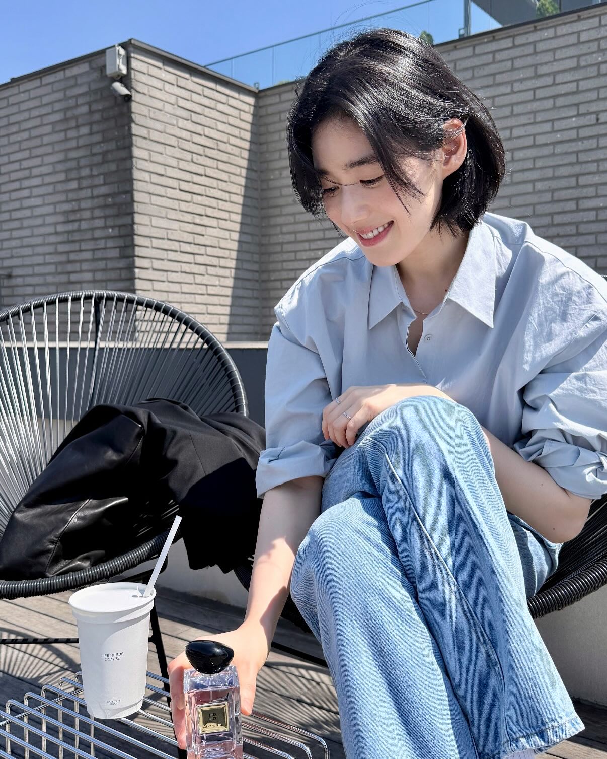 필승 조합💙블루 셔츠+데님 이미지3