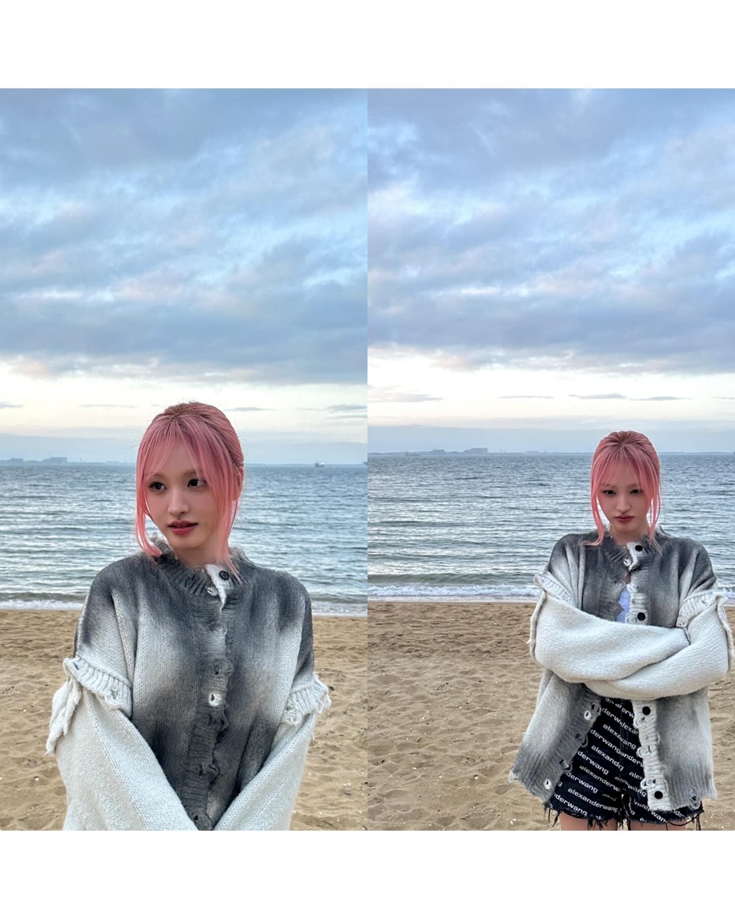 바다 가고 싶어지는 리즈 여행룩🌊

아이브 리즈가 SNS에 바다여행 사진을 업데이트 했습니다. 리즈의 상큼한 외모와 차분한 바다가 어우러지며 남다른 분위기를 뽐내는데요. 봄 바다와 완벽하게 어우러진 리즈의 옷, 바로 확인해보세요.

* 얼킨(ul:kin)
- Spray Oversized Cardigan, Grey / 28만 8천 원 이미지4