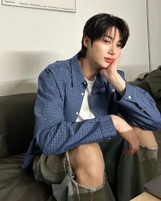 체크셔츠 남친룩 표본🏁👔우석오빠 이미지