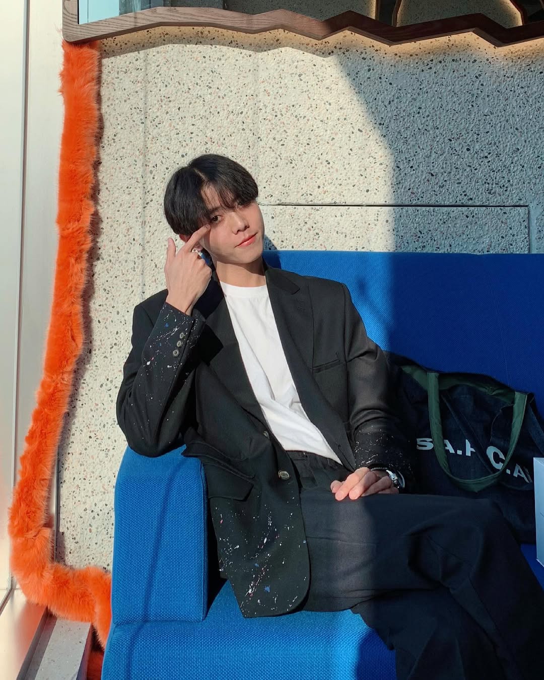 얇은 티에 블레이저 툭👥 이미지3