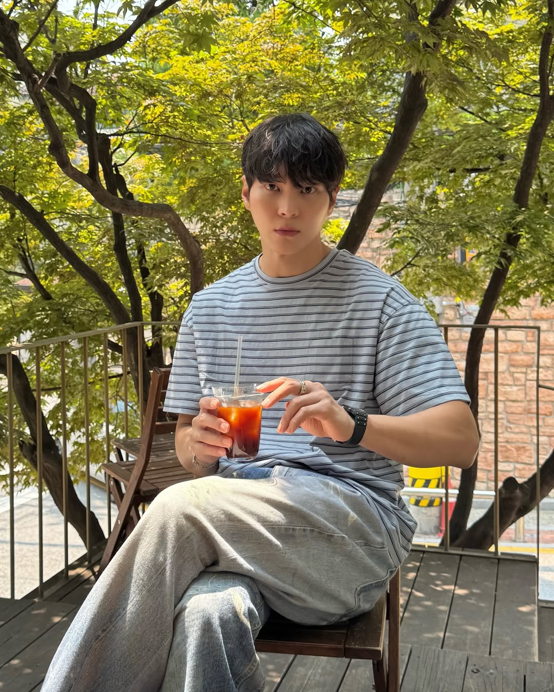 스트라이프 반팔 툭⚓️ 이미지2