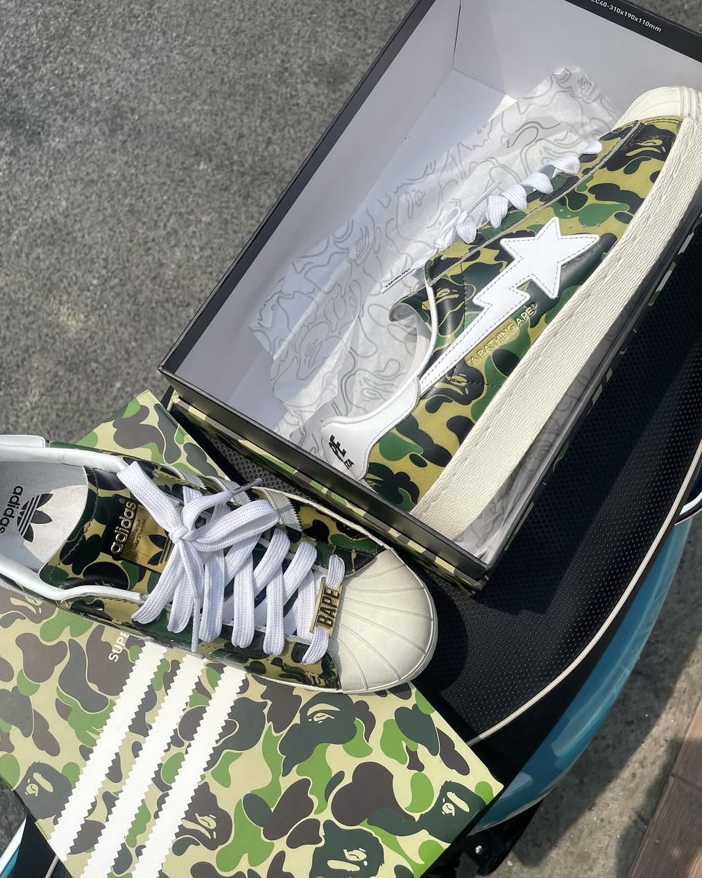 베이프 카모 패턴 슈퍼스타👟🪖 이미지