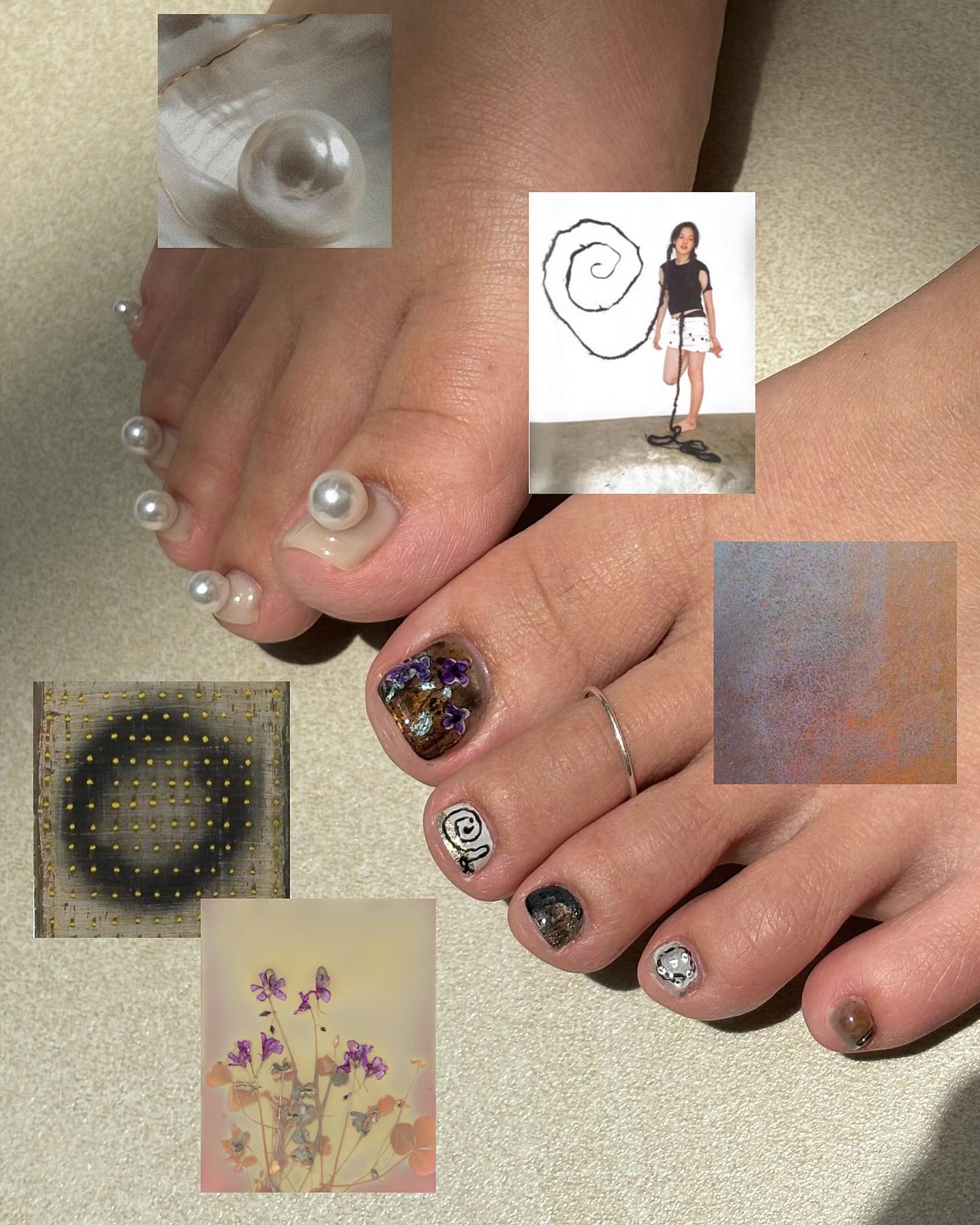 이젠 발끝에 주목할 때💅
빼꼼 보이는 맨발엔 페디큐어 포인트로🤍 이미지6