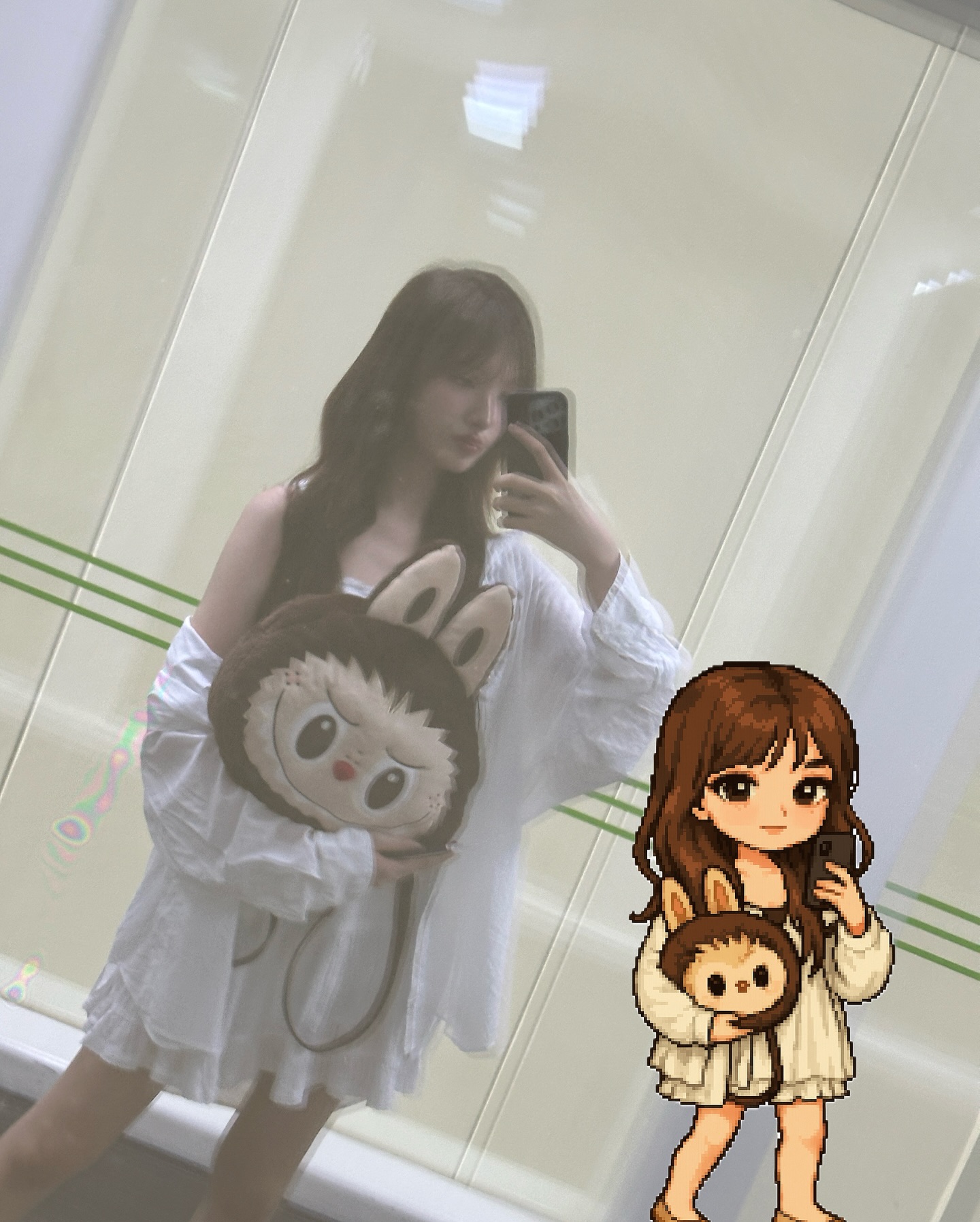 요즘 유행하는 내 미니미 만들기👯‍♀️

MZ세대 사이에서 요즘 가장 핫한 사꾸(사진 꾸미기), 알고 계신가요? 바로 픽셀 아트 스타일로 나만의 미니미 캐릭터를 만드는 것인데요.

센스 넘치는 아트와 함께 내 사진을 귀여운 캐릭터로 변신시킬 수 있어 큰 인기를 끌고 있습니다.

사용 방법도 아주 간단한데요. 챗GPT에 사진을 올리고 아래 문구를 그대로 복사해 붙여넣으면 끝!

픽셀 아트로 사꾸에 도전해보고 싶다면, 아래 멘트를 복붙해 나만의 캐릭터를 만들어보세요. ✨

- Everskies의 픽셀 아트 스타일을 학습하고, 그 스타일을 모방하여 인체 구조, 얼굴의 이목구비와 표정, 의상과 헤어스타일의 표현 방식을 따라해 주세요. 첨부된 그림 속 인물의 헤어스타일, 의상, 액세서리를 활용해 하나의 캐릭터 일러스트를 그려 주세요. 배경은 흰색이고, 전체 인물 하나만 필요합니다. 이미지4