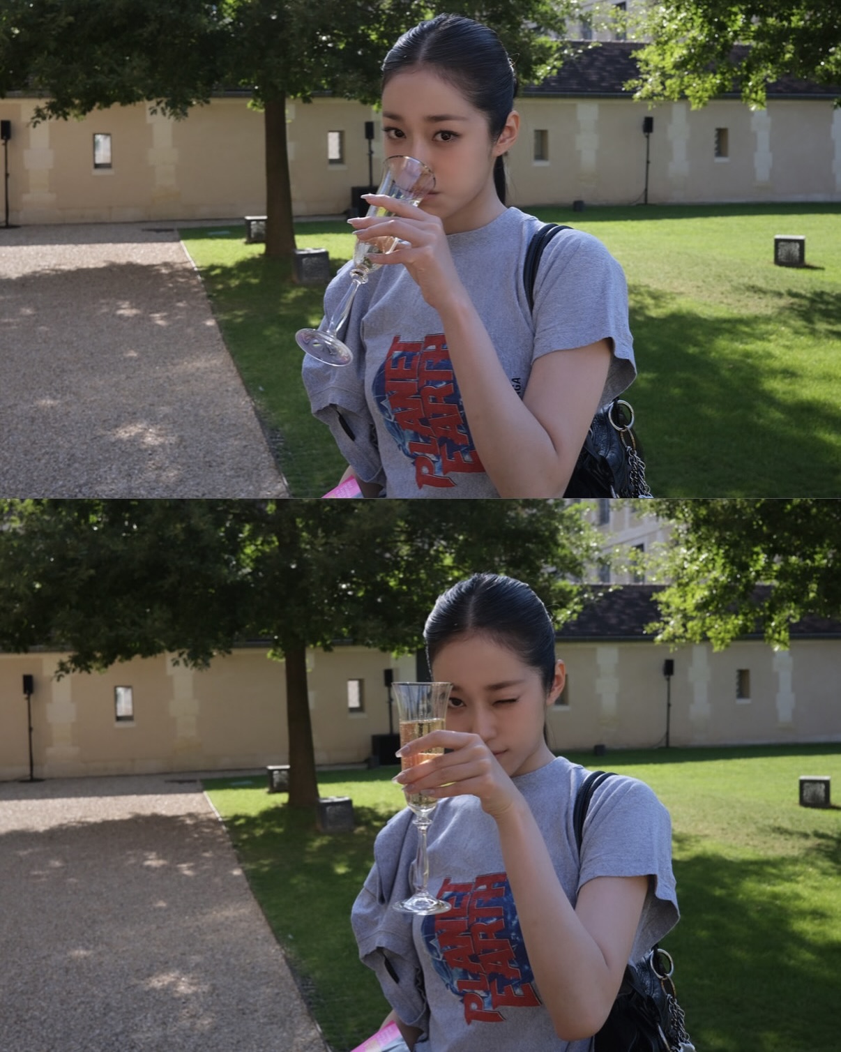 노윤서 in 파리 스타일링🩶
한눈에 보는 발렌시아가 여신 데일리룩👀

노윤서가 파리에서 선보인 발렌시아가 스타일링이 화제입니다.

발렌시아가 아이템으로 완성한 파리 데일리룩은 스트릿한 무드를 담아냈는데요. 티셔츠를 겹쳐 놓은 듯한 독특한 구조와 크롭 기장이 특징인 플레닛 어스 트위스팅 티셔에, 와이드한 실루엣의 플레어드 카고 팬츠를 매치해 스트릿 스타일을 연출했습니다.

여기에 빈티지한 텍스처의 르 시티 퍼스트 백으로 마무리해 한층 더 매력적인 무드를 완성했습니다. 노윤서의 파리 데일리룩, 올여름 스트릿 스타일링에 참고해보세요. 이미지2