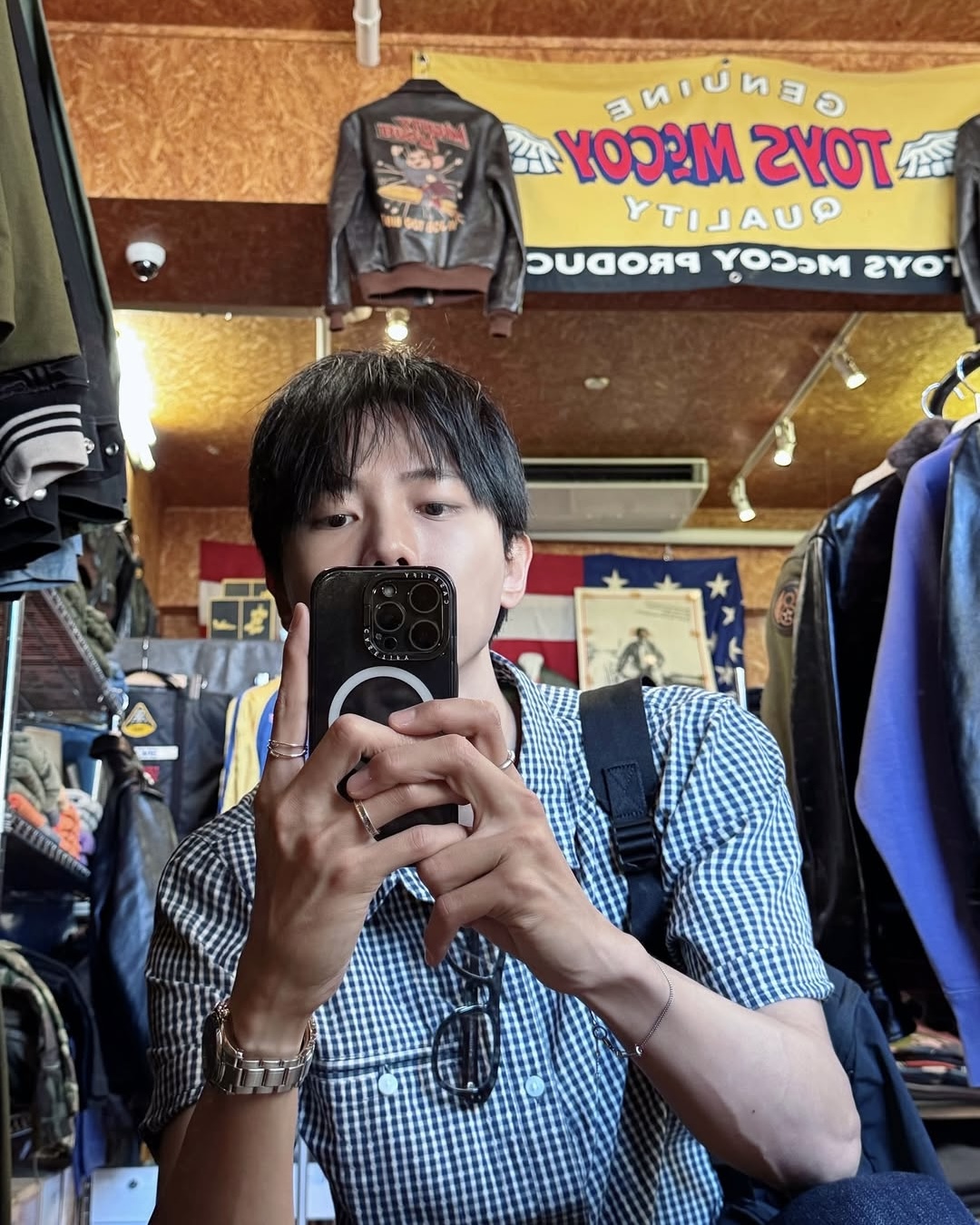 시원하게 체크 반팔셔츠👔 이미지