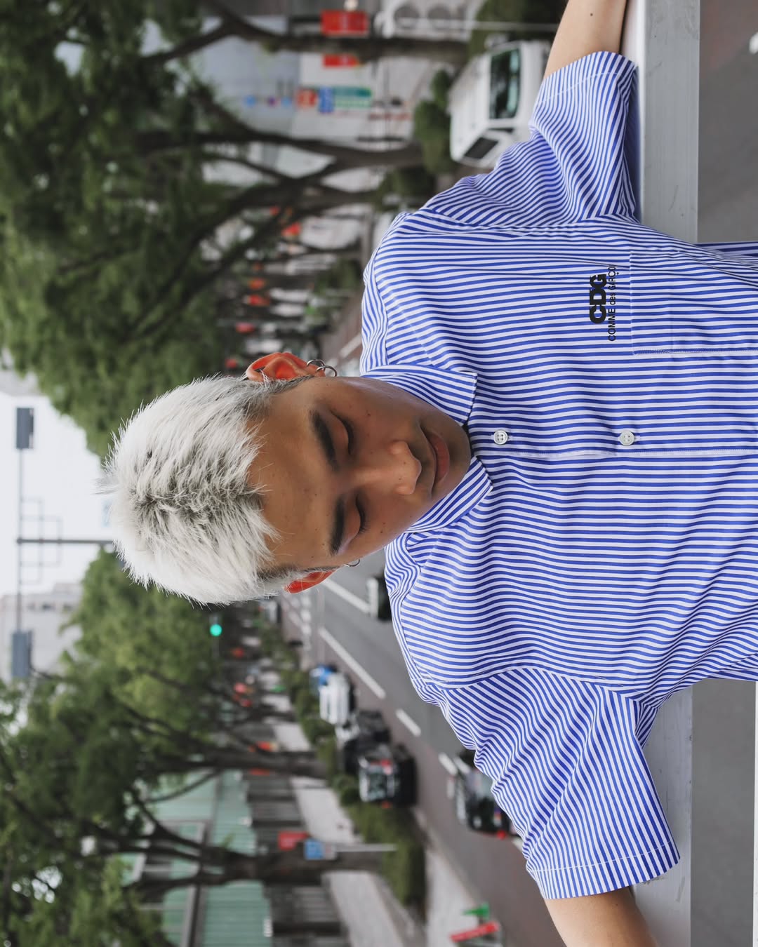 지금 cdg 스트라이프 반팔셔츠❄️ 이미지7