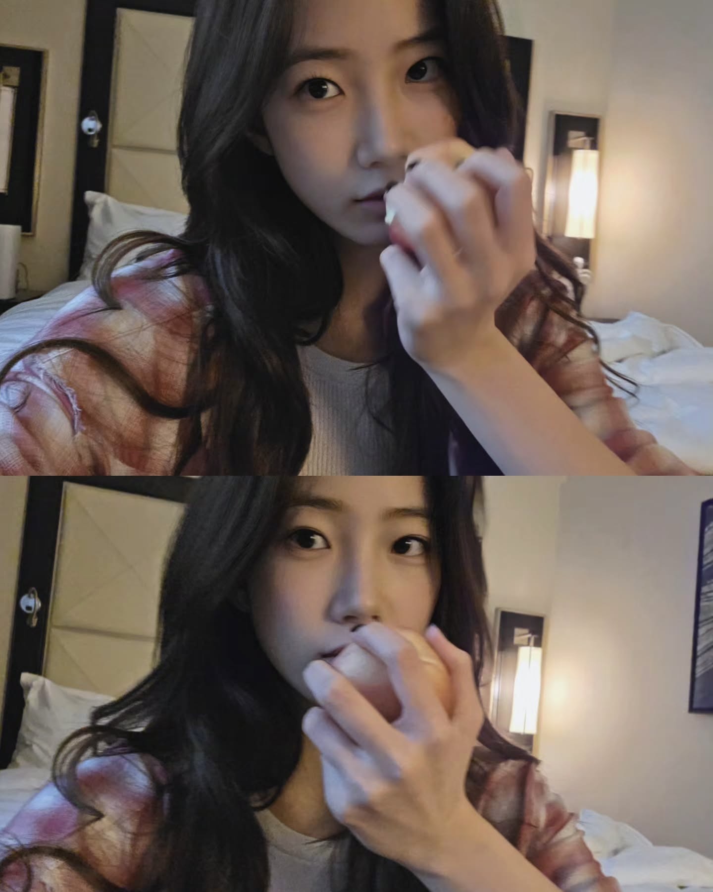 하루 종일 변덕스러운 날씨엔🌦️⁠ 셔츠 하나로 포근하고 단정하게 스타일링해보세요💙 이미지