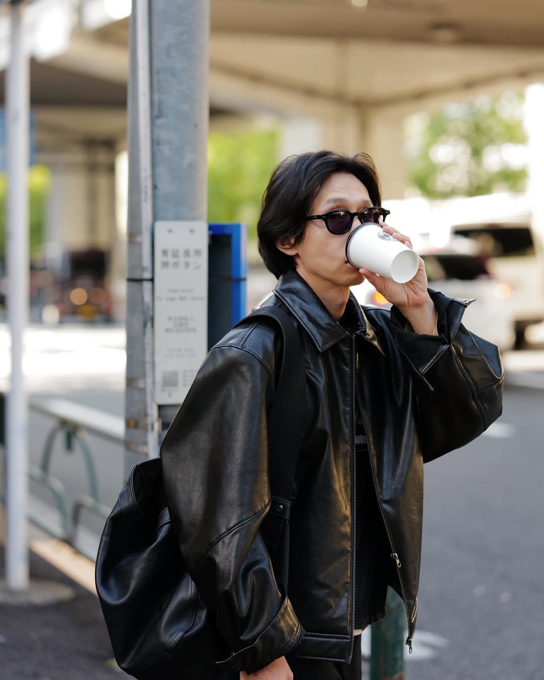 간편하게 레더집업 툭👀 이미지8