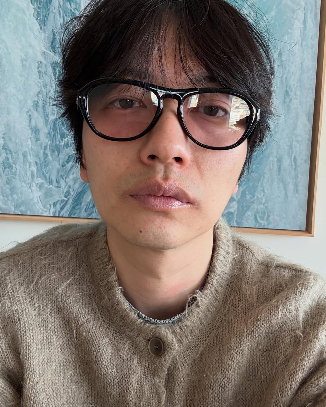 라운드넥 가디건 장인 이동휘🧶 이미지2