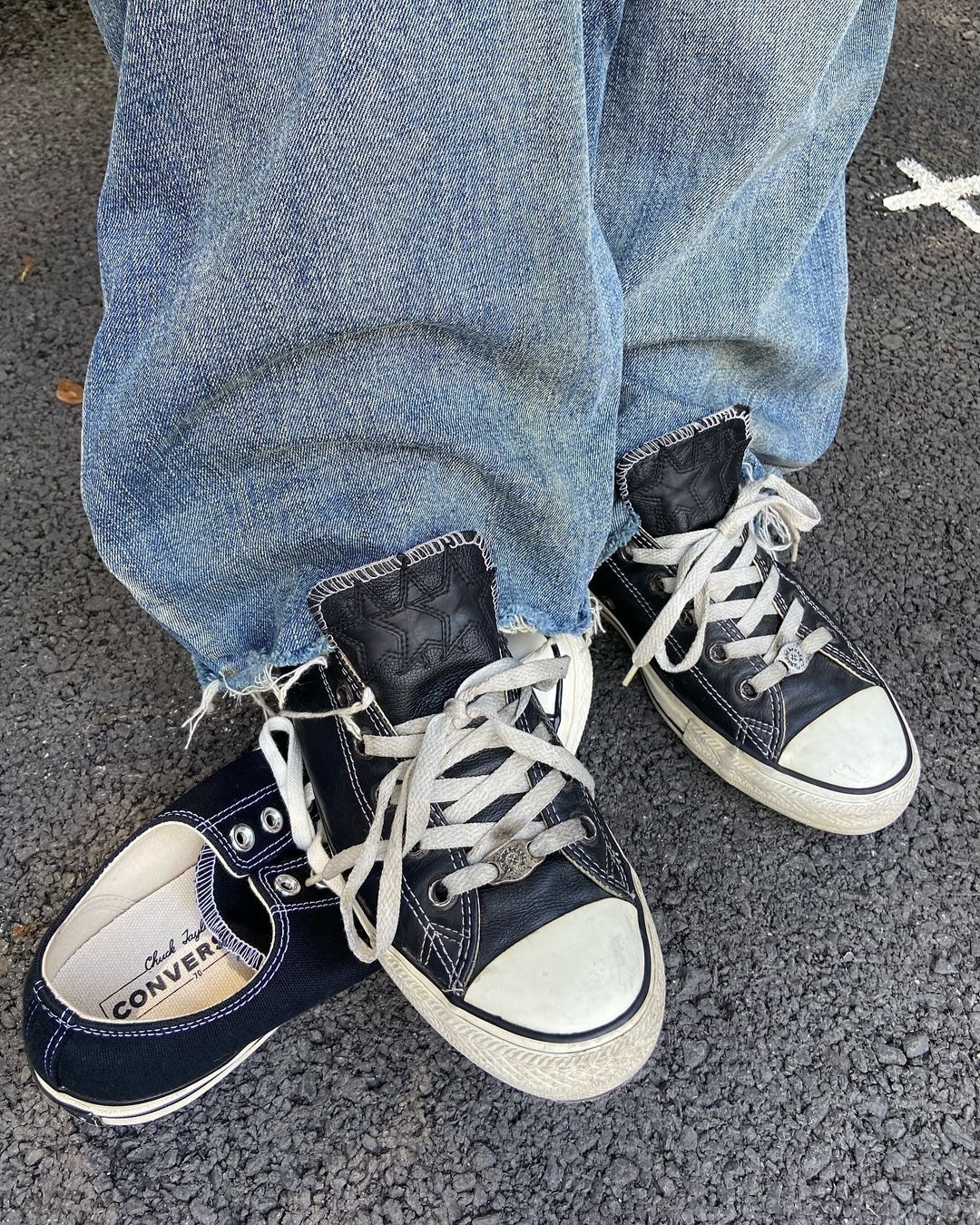 레더 검정 척테일러 느낌있네🐜 이미지2