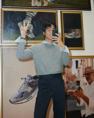 단정하게 니트에 셔츠🧶 이미지
