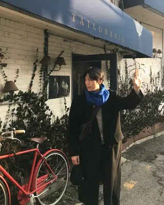 멋부릴 땐 블랙 롱코트📷 이미지