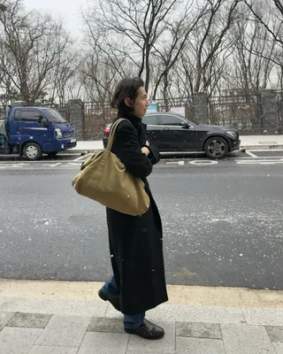 멋부릴 땐 블랙 롱코트📷 이미지