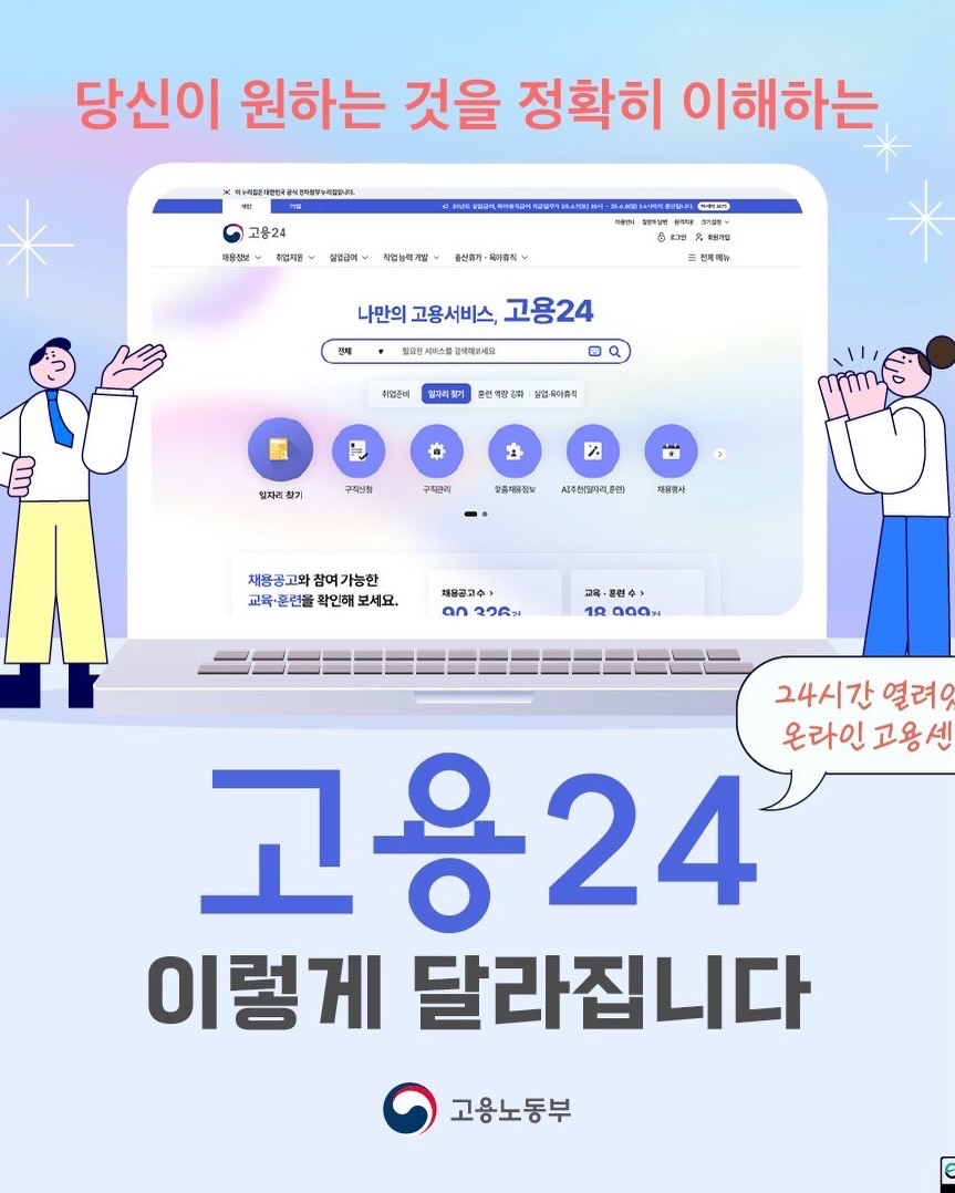 한 번도 일 안 해본 청년 360만원💰
고용노동부가 4월 27일부터 국민취업지원제도 1유형을 한시 확대했습니다. 취업 경험이 전혀 없는 저소득 청년 3만 명에게 월 60만 원씩 6개월, 총 360만 원을 선착순 지급합니다. 추경 786억 원이 투입됐습니다.
기존엔 최근 2년 안에 100일 이상 근로 이력이 있어야 신청 가능했지만, 이번엔 고용보험 가입 이력이 한 번도 없는 청년만 받습니다. 만 15세~34세(군필 37세), 가구 중위소득 120% 이하, 재산 5억 원 이하면 고용24에서 신청할 수 있습니다.
단기 알바라도 4대보험에 가입해본 청년은 이번 대상에서 제외됩니다. “한 번도 안 일한 게 오히려 유리한 구조”라는 지적이 나옵니다. 3만 명 정원이 차면 즉시 마감입니다. 이미지3