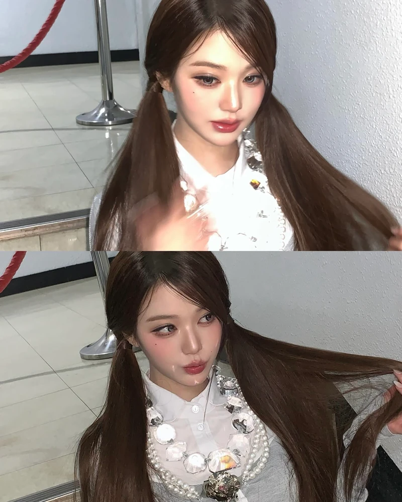 앞머리 하나로 얼굴형 커버하기👀
요즘 앞머리는 쉼표처럼 넘겨봐🎶🖤 이미지3