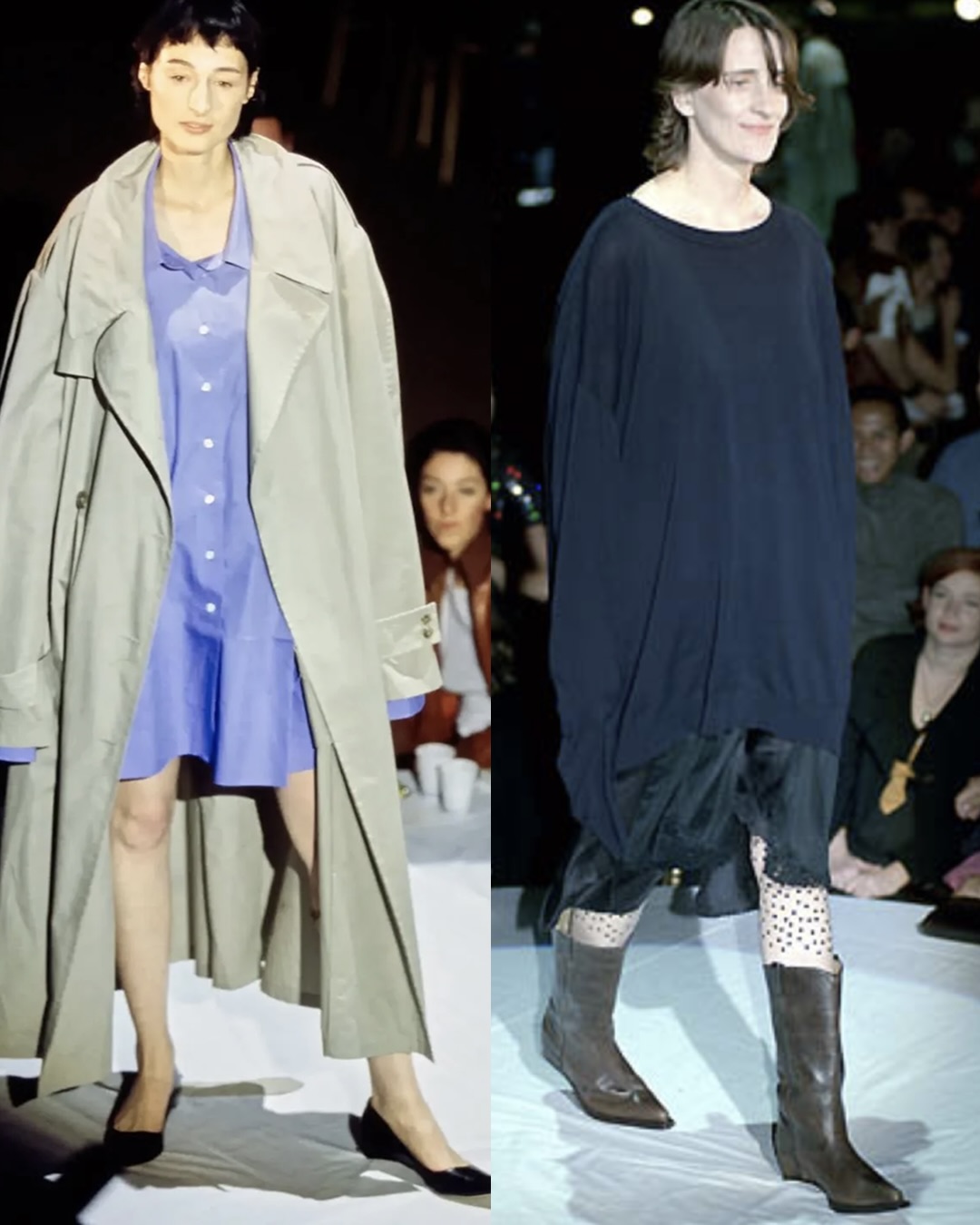 2000 S/S 컬렉션에서 첫선을 보이며 패션계를 놀라게 했던
메종 마르지엘라의 ‘힐-리스(Heel-less)’ 슈즈가 이번 SS26 시즌을 맞아 약 26년 만에 다시 베일을 벗었습니다.👠
이번 컬렉션은 단순한 재출시를 넘어, 브랜드를 관통하는 아카이브 컨셉을 새로운 ‘건축물’의 영역으로 대담하게 확장했는데요.
여기에서 주목할 만한 점은 마르지엘라가 이번 힐리스 캡션을 "아카이브 컨셉을 새로운 건축물로 확장한다"는 문장을 직접 언급했다는 점입니다. 이 문장에서도 알 수 있듯이, 이번 시즌 마르지엘라의 HEEL-less 컬렉션은 현대 건축의 거장들이 사랑한 '캔틸레버(Cantilever) 구조'와 무척 닮아있습니다.
'캔틸레버(Cantilever) 구조'란, 한쪽 끝은 고정되고 다른 쪽은 허공에 떠 있는다는 의미의 건축 용어로 건축뿐만 아니라 가구 디자인에서 현재까지도 굉장히 많은 사랑을 받고 있는 기법인데요. 해당 기법을 신발에 완벽히 이식해 뒷굽을 과감히 생략한 채 부드러운 곡선형 밑창(Continuous curved sole)만으로 신체를 지탱하는 해체주의 건축 미학을 고스란히 보여준다는 걸 알 수 있죠.
2000년의 힐-리스가 신발의 '굽'을 없애는 파격적인 장난이었다면, 2026년의 힐-리스는 신발을 하나의 인체공학적 '건축물'로 바라보고 웨스턴 부츠와 펌프스라는 현대적 실루엣으로 정교하게 빌드업한 마스터피스라고 볼 수 있지 않을까요?
신발을 넘어 하나의 움직이는 건축 아카이브가 된 마르지엘라의 새로운 힐-리스 시리즈. 지금 슬라이드를 넘겨 중력을 거스르는 대담한 무드를 감상해 보세요.🏛️✨ 이미지2