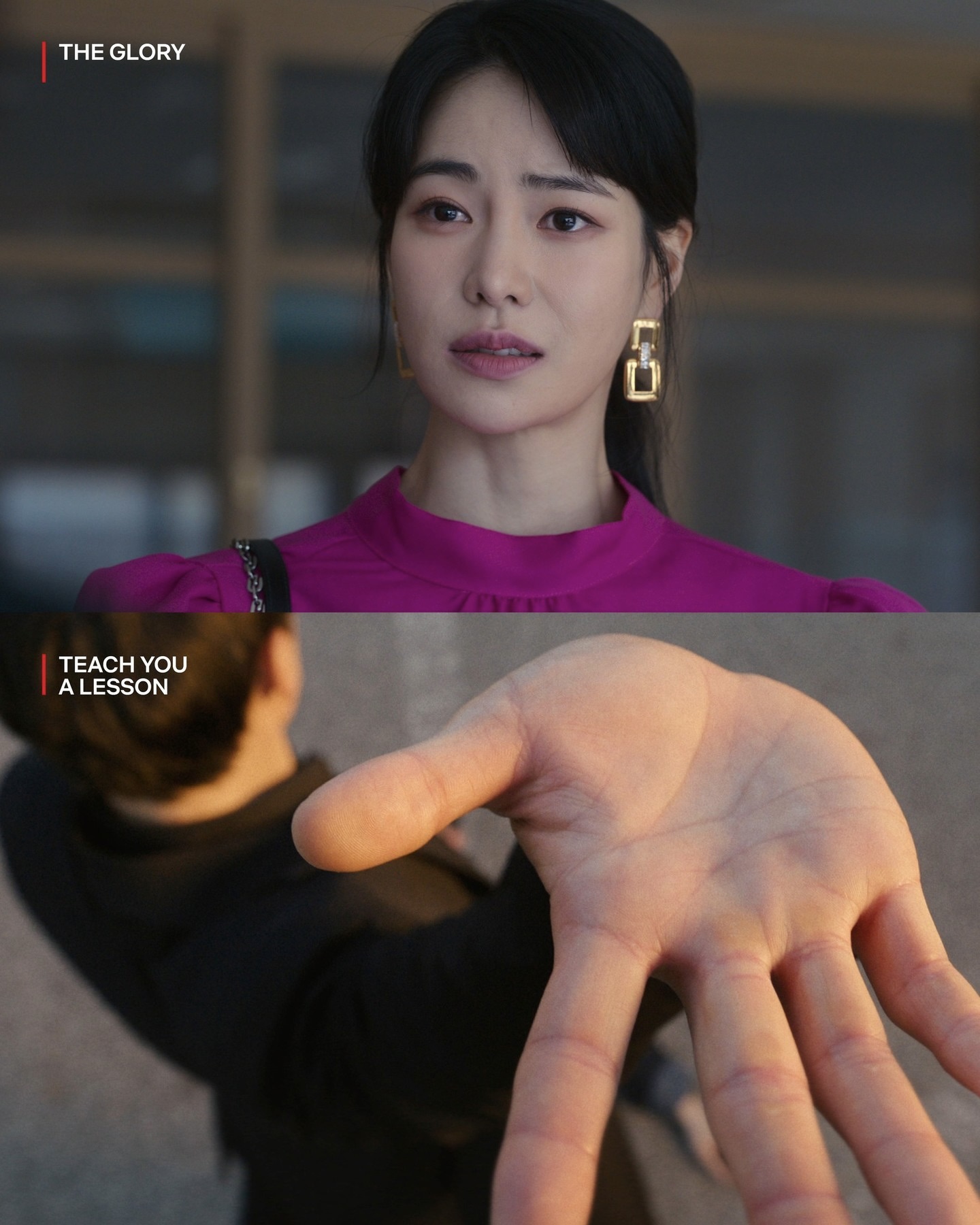 넷플릭스 세계관 속 빌런들 뺨 사수해라✋🏻 <더 글로리>의 역대급 악역 박연진부터 <사랑의 불시착>의 조철강, <언젠가는 슬기로운 전공의생활> 속 얄미워서 머리 한 대 쥐어박고 싶은 명은원, <빈센조> 그리고 <약한영웅 Class 2>와 <바니와 오빠들>, <더 원더풀스>까지 참교육 참스승 나화진이 내려주는 시원한 손맛. netflixmy, 한국 드라마 정말 사랑하는구나?❤️ 선 넘는 캐릭터들에게 매운맛 제대로 보여주는 넷플릭스 말레이시아만의 필승 참교육 모먼트, 어떤 캐릭터가 가장 속 시원할 것 같은지 댓글로 남겨주세요! 👇🏻 이미지