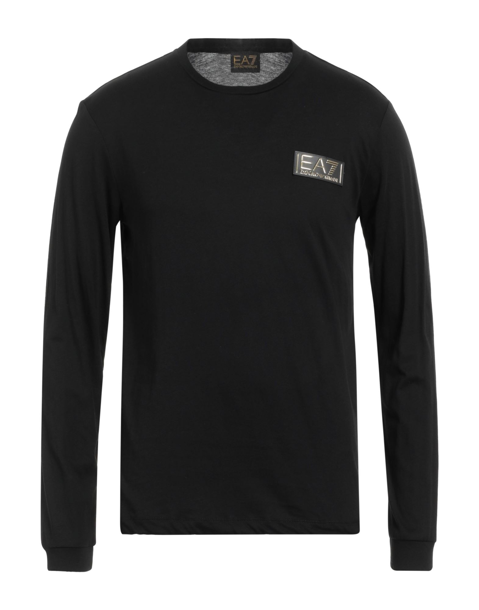 베이직 티, 저지, 장식 디테일 솔리드 컬러, 브랜드 로고, 크루넥, 롱 슬리브, 세탁기로 세탁, 표백 금지, 건조기 사용불가. 이미지