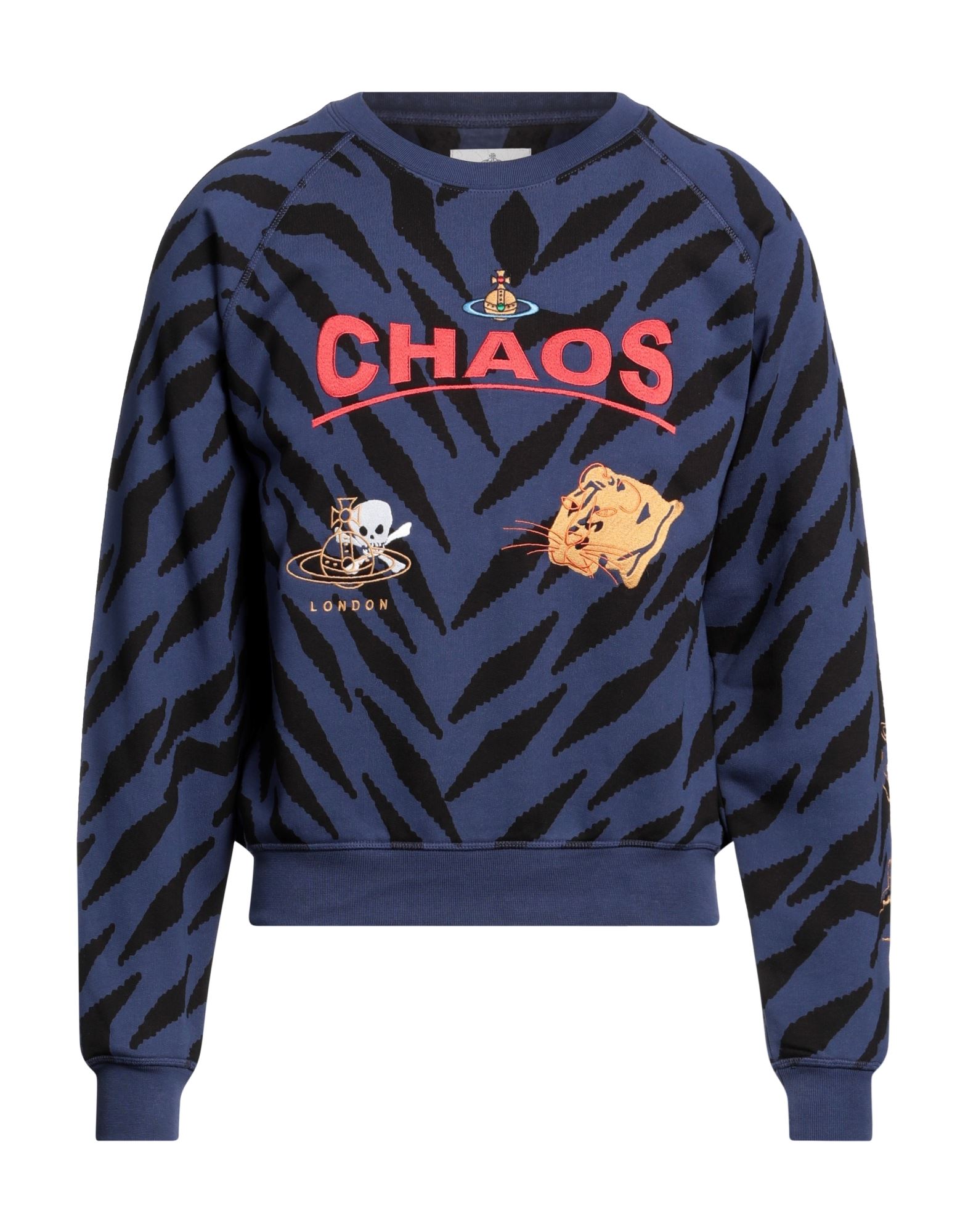 프렌치 테리, 지브라 패턴, 멀티컬러 패턴, 장식 효과, 크루넥, 롱 슬리브, 포켓 없음, 이 브랜드는 사이즈가 작게 나옵니다. 이미지