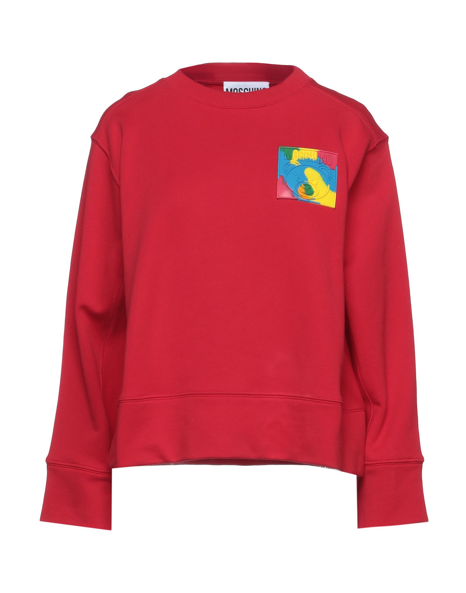 프렌치 테리, 장식 디테일 솔리드 컬러, 브랜드 로고, 크루넥, 롱 슬리브, 포켓 없음. 이미지