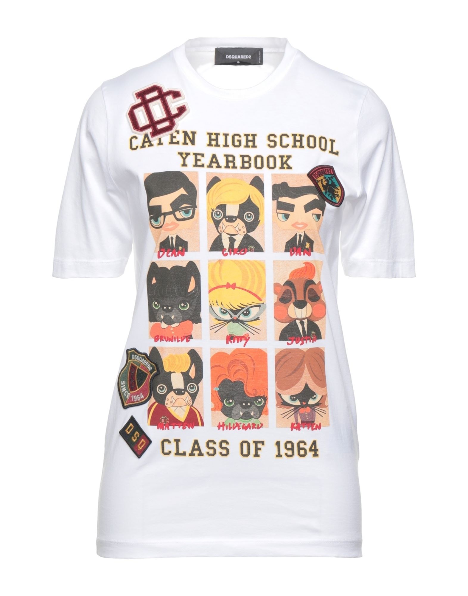 패턴 티셔츠, 저지, 프린트 디테일 솔리드 컬러, 브랜드 로고, 장식 효과, 크루넥, 쇼트 슬리브. 이미지