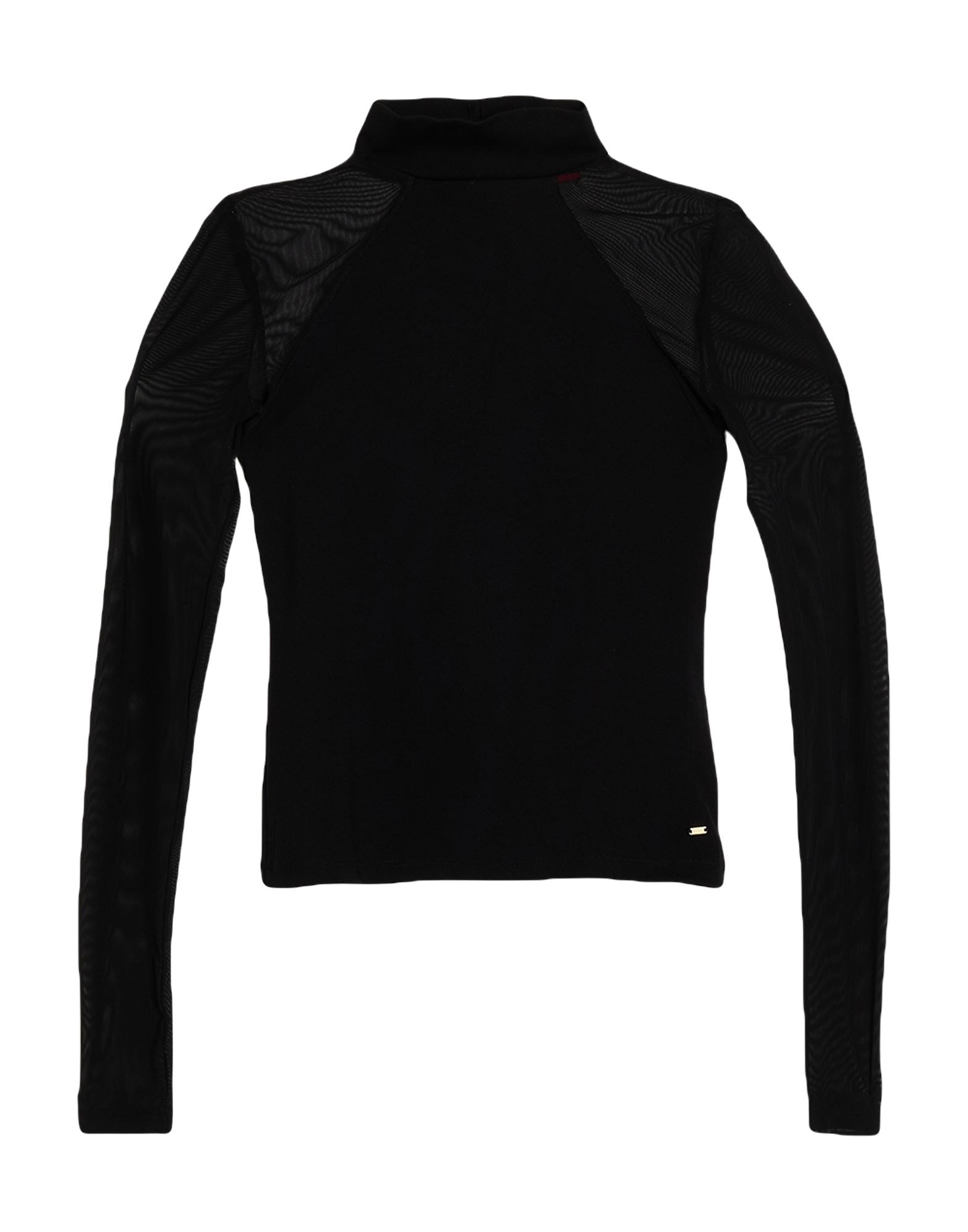 탑, 저지, 튤, 솔리드 컬러, 브랜드 로고, 목 넥, 롱 슬리브, 버튼 여밈, 스트레치, 손세탁, 표백 금지, 건조기 사용불가. 이미지