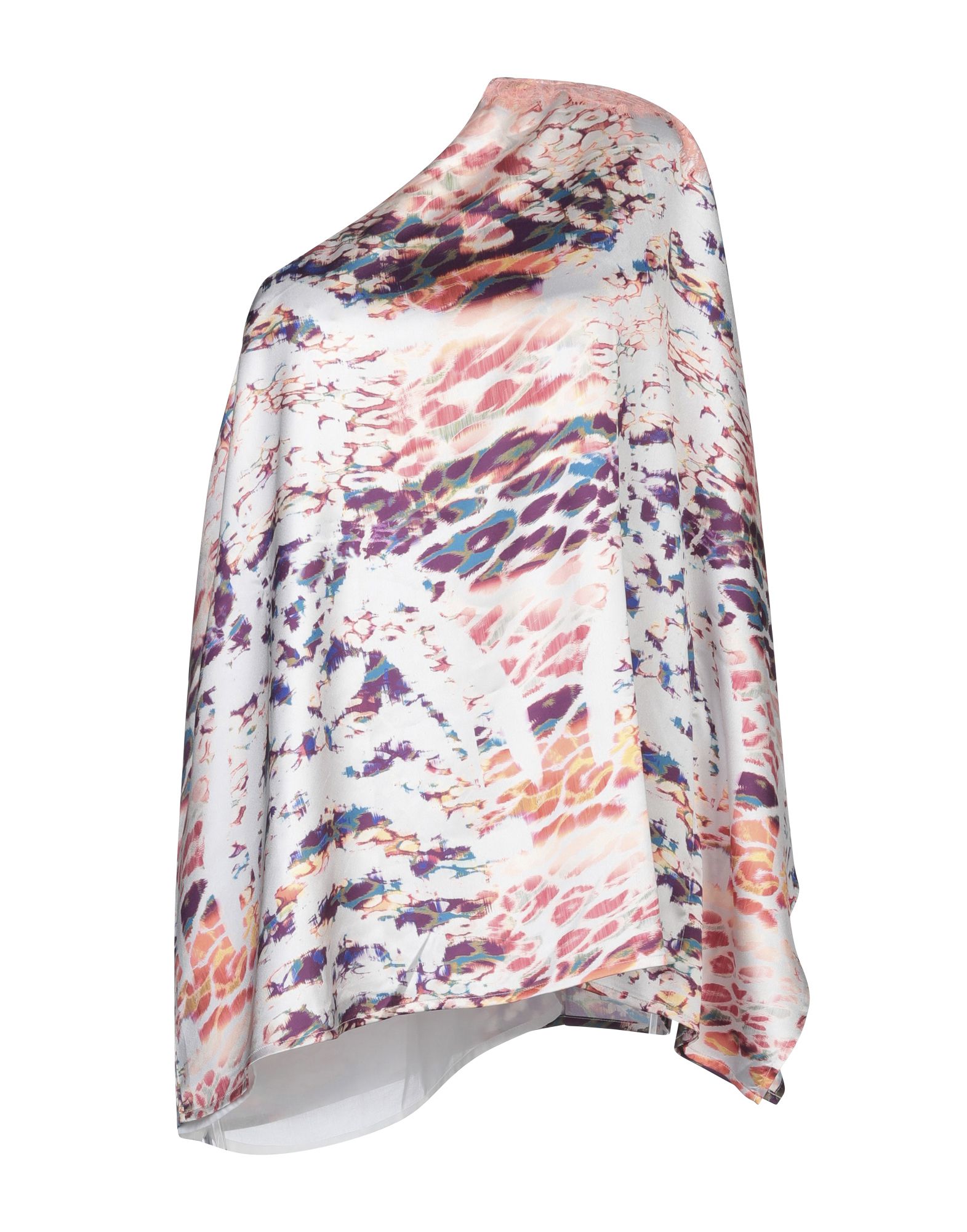 탑, 레이스, 새틴, 멀티컬러 패턴, 장식 부착 없음, 와이드 네크라인, 슬리브리스, 안감있음, 이 브랜드는 사이즈가 작게 나옵니다. 이미지