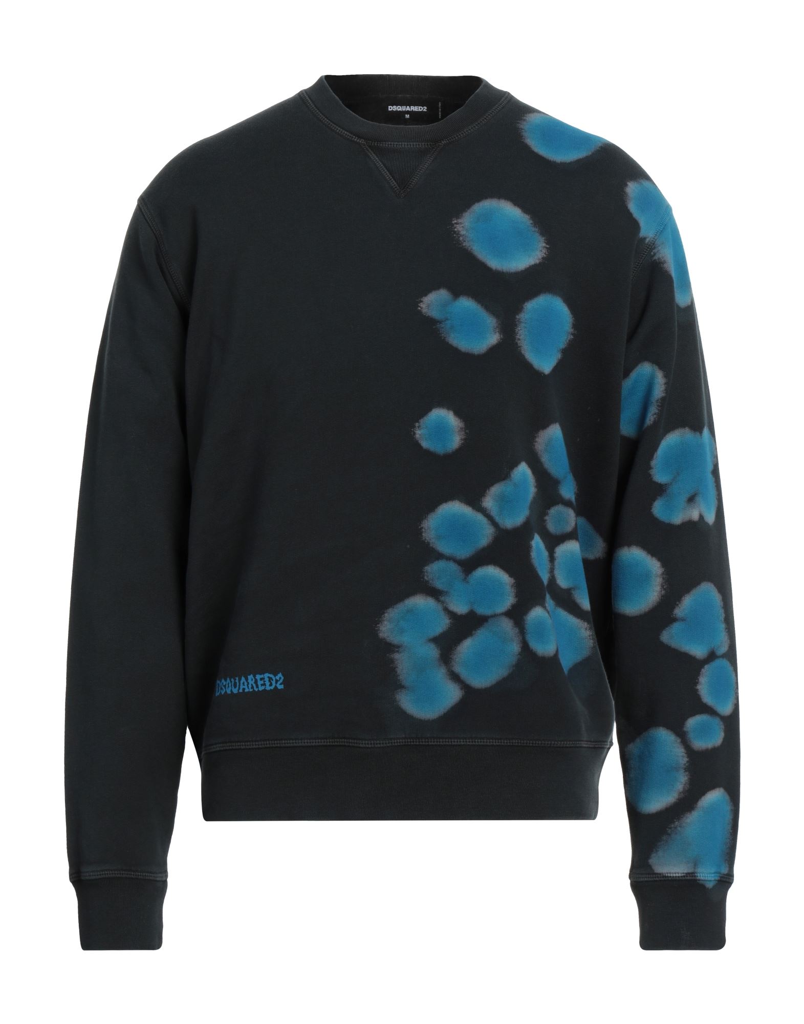 플리스, 브랜드 로고, 투톤 패턴, 크루넥, 롱 슬리브, 포켓 없음. 이미지