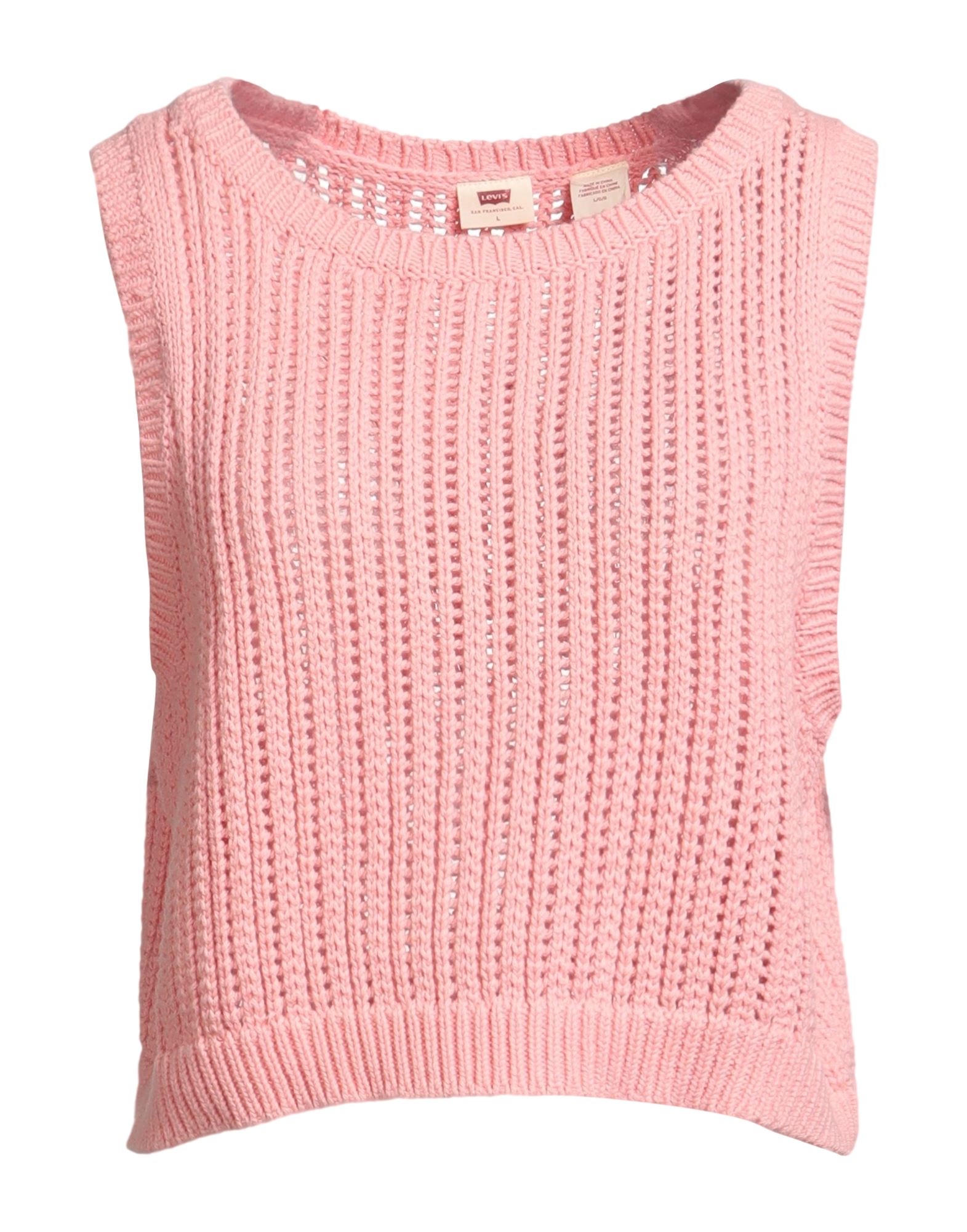 탑, 니트 소재, 미디엄웨이트 니트, 솔리드 컬러, 장식 부착 없음, 와이드 네크라인, 슬리브리스, 세탁기 세탁 또는 드라이클리닝, 건조기 사용가능. 이미지