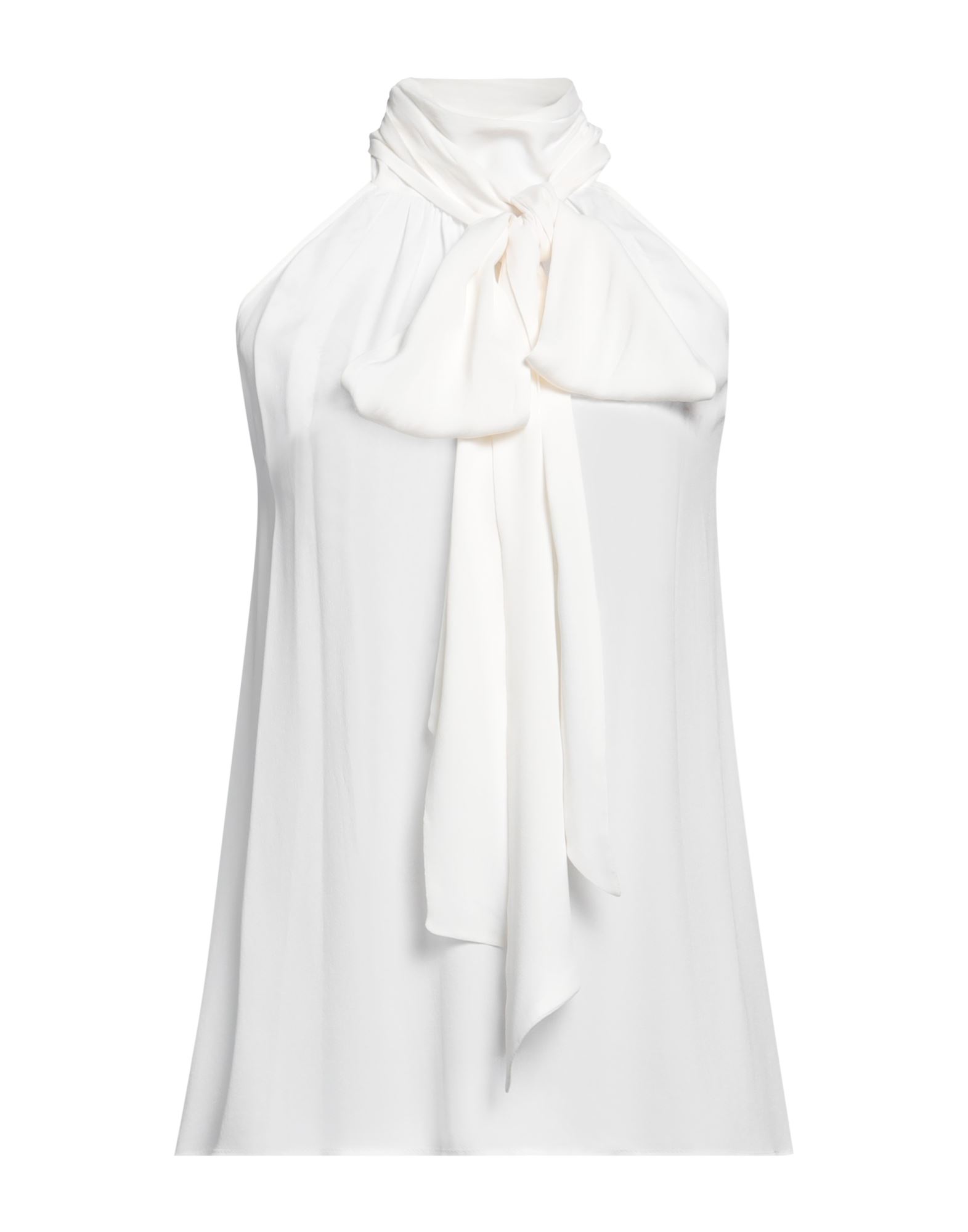 탑, 조젯, 솔리드 컬러, 장식 부착 없음, 홀터넥, 슬리브리스, 세탁기 세탁 또는 드라이클리닝, 표백 금지, 건조기 사용불가. 이미지