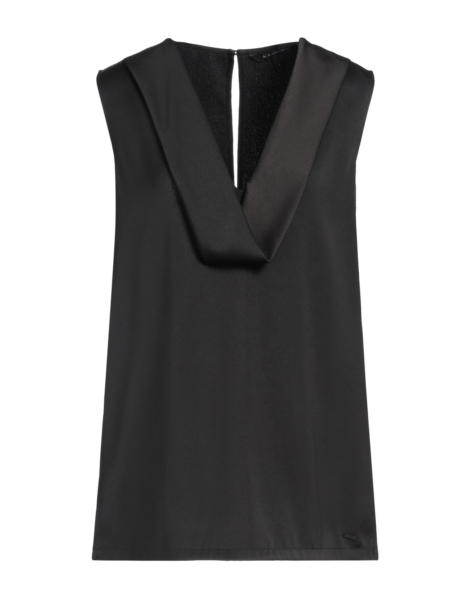 탑, 크레이프, 장식 부착 없음, 솔리드 컬러, 라펠, 슬리브리스, 포켓 없음, 세탁기로 세탁, 표백 금지, 건조기 사용불가. 이미지