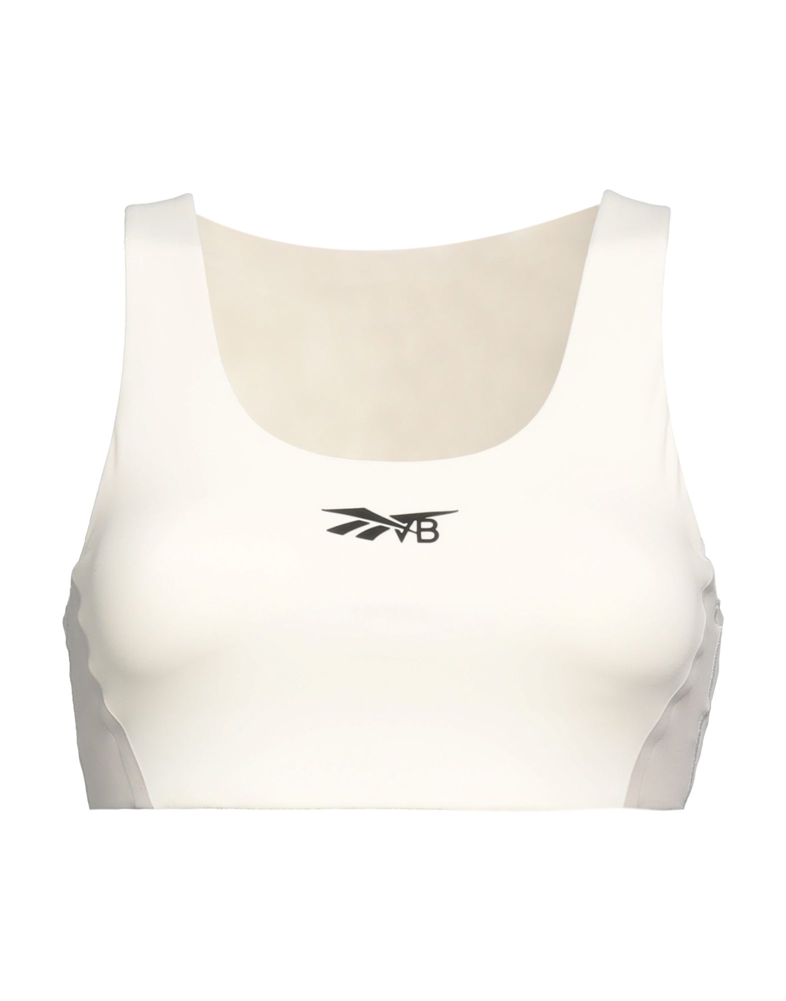 합성 저지, 브랜드 로고, 투톤 패턴, 와이드 네크라인, 슬리브리스, 스트레치, 세탁기로 세탁, 표백 금지, 건조기 사용불가, 다림질 금지, 스포츠 탑. 이미지