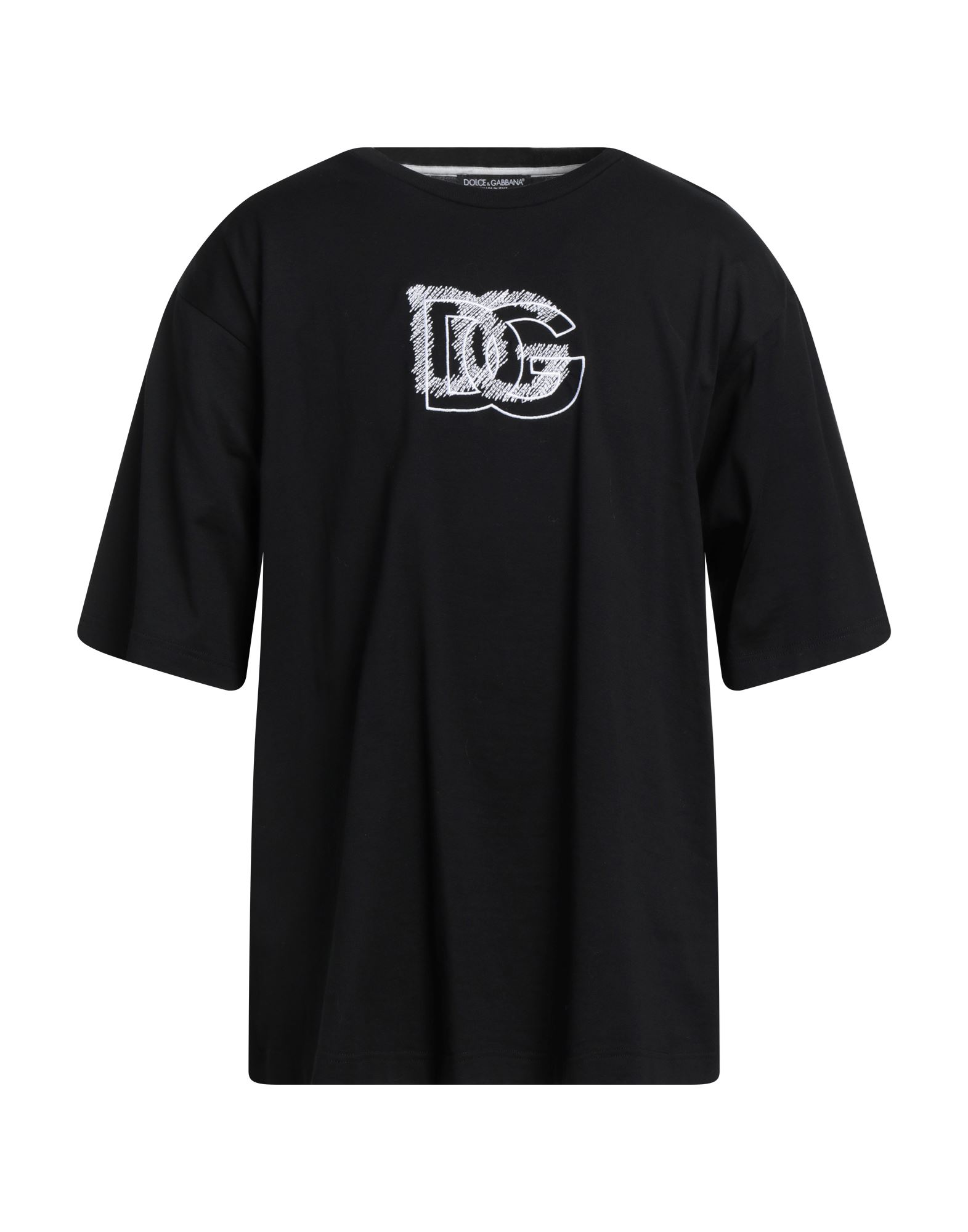 저지, 라운드 네크라인, 쇼트 슬리브, 프린트 디테일 솔리드 컬러. 이미지