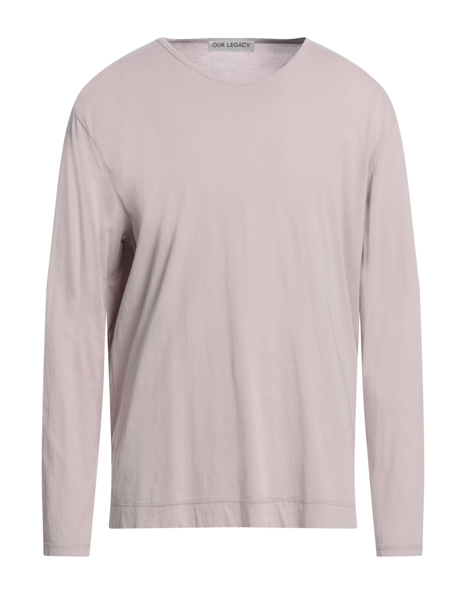 베이직 티, 저지, 장식 부착 없음, 솔리드 컬러, 크루넥, 롱 슬리브, 포켓 없음, 세탁기 세탁 또는 드라이클리닝, 표백 금지, 건조기 사용불가. 이미지