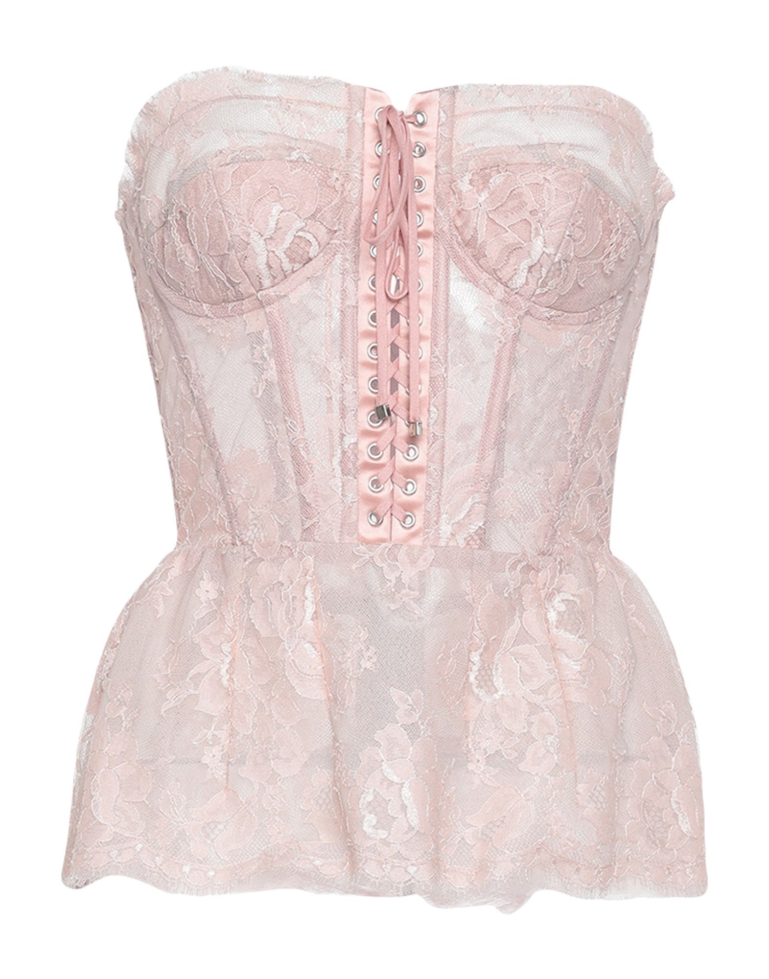 레이스, 레이스업, 솔리드 컬러, 딥 네크라인, 슬리브리스, κλείσιμο με φερμουάρ, 뒤여밈, 포켓 없음, 와이어 내장. 이미지