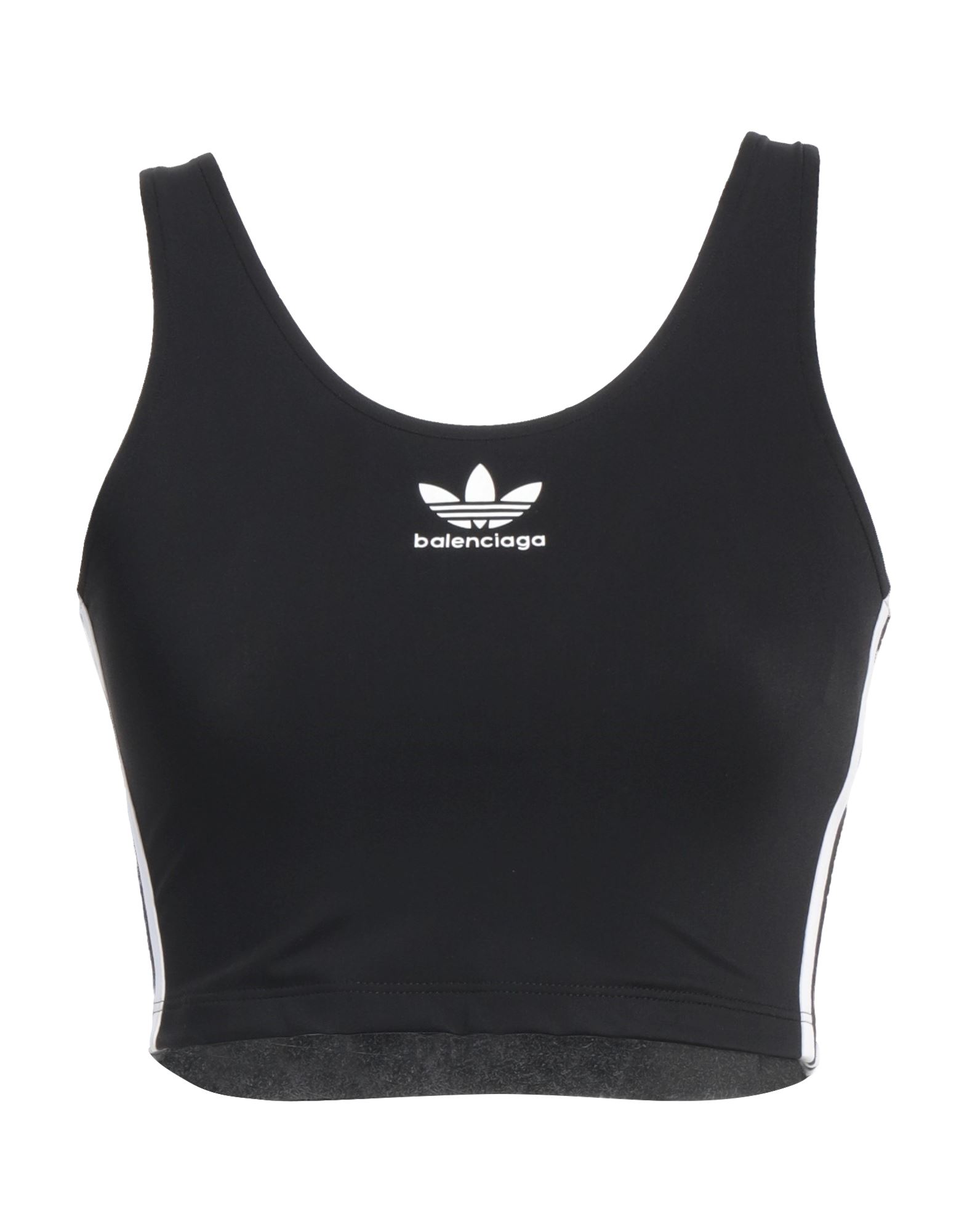 스포츠 탑, 합성 저지, 투톤 패턴, 브랜드 로고, 크루넥, 슬리브리스, 스트레치, 손세탁, 표백 금지, 건조기 사용불가, 운동이나 야외 활동에 적합한, 스타일과 편안함을 모두 갖춘 퍼포먼스 스포츠웨어. 이미지