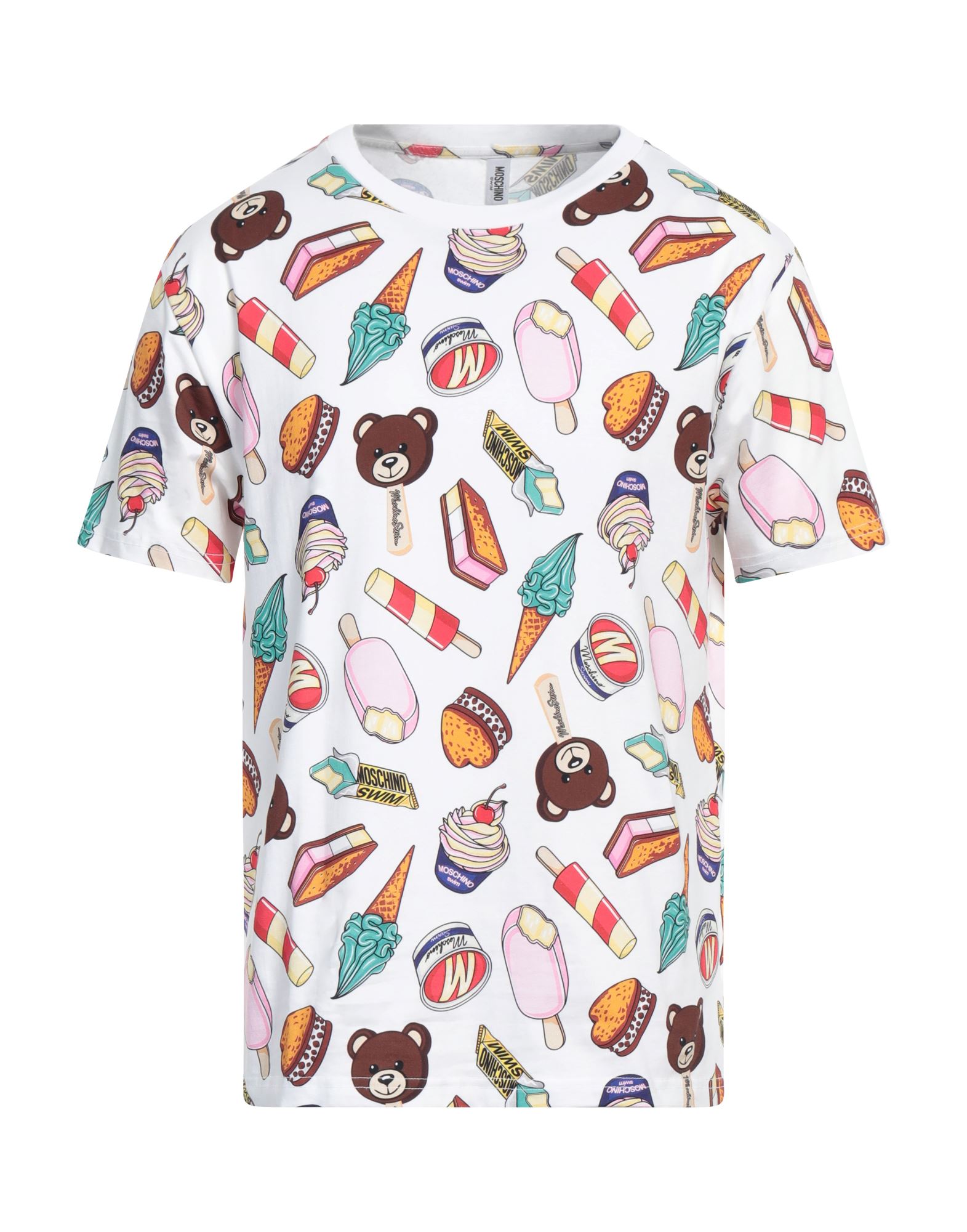 패턴 티셔츠, 저지, 브랜드 로고, 카툰 디자인, 크루넥, 쇼트 슬리브, 포켓 없음, 스트레치, 세탁기로 세탁, 표백 금지, 건조기 사용불가. 이미지