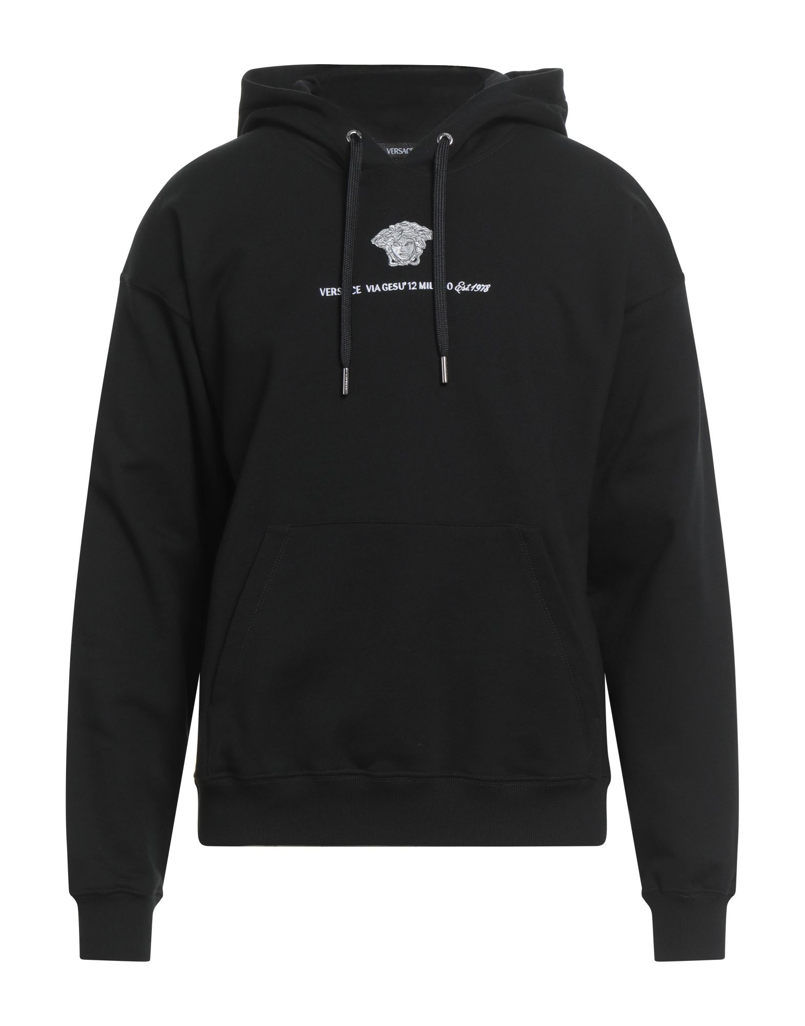 플리스, 장식 디테일 솔리드 컬러, 자수 로고 장식, 후드, 롱 슬리브, 캥거루 포켓, 세탁기로 세탁, 표백 금지, 건조기 사용불가, 이 브랜드는 사이즈가 크게 나옵니다. 이미지