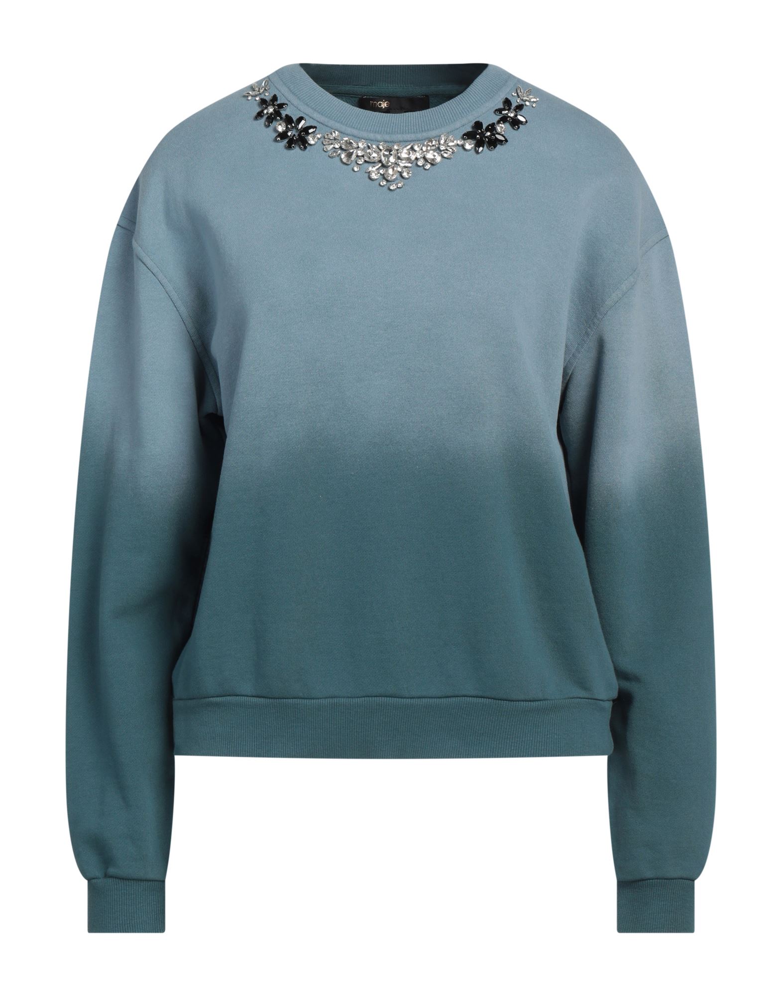 플리스, 타이다이, 크리스탈, 자수 로고 장식, 크루넥, 롱 슬리브, 세탁기로 세탁, 표백 금지, 건조기 사용불가. 이미지