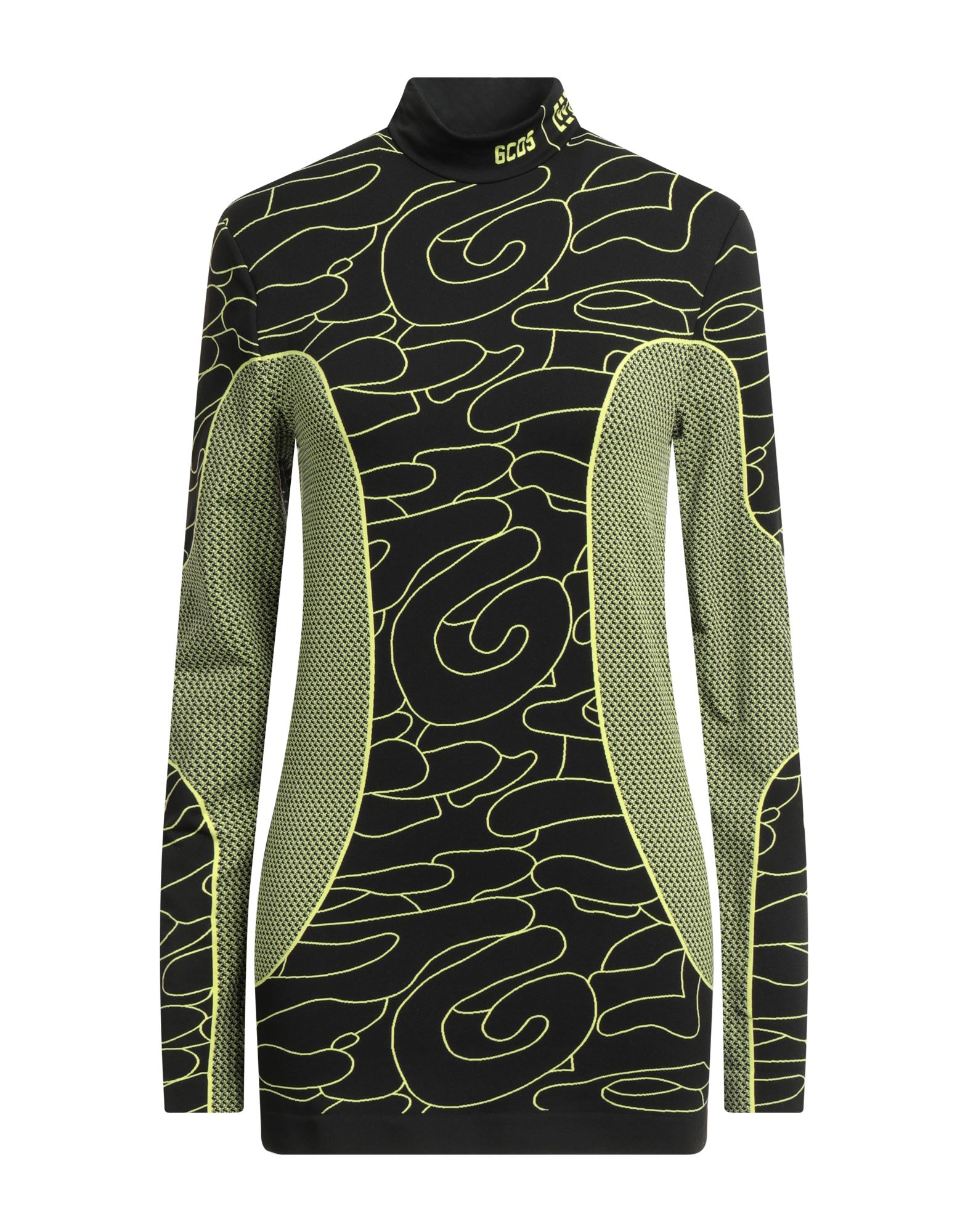 패턴 티셔츠, 합성 저지, 자카드, 스트레치 패브릭, 투톤 패턴, 브랜드 로고, 크루넥, 롱 슬리브, 썸 홀 커프스, 세탁기로 세탁, 표백 금지, 건조기 사용불가, 다림질 금지. 이미지