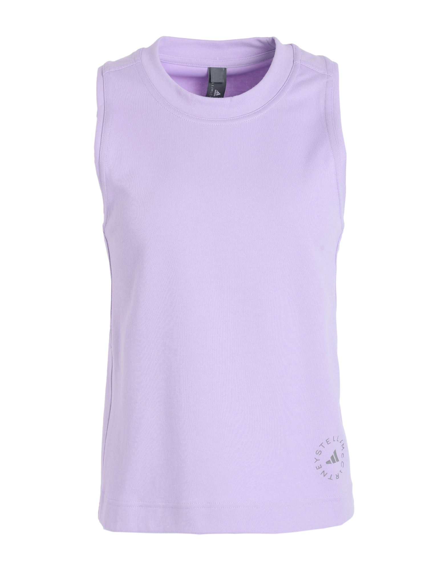 저지, 솔리드 컬러, 브랜드 로고, 크루넥, 사이드 슬릿 헴라인. 이미지