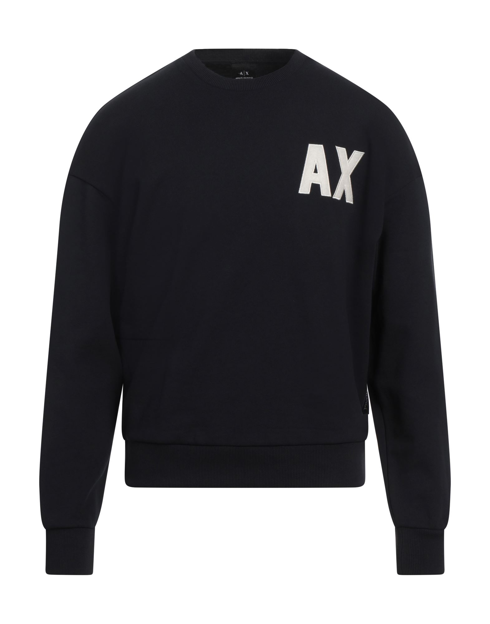 프렌치 테리, 장식 디테일 솔리드 컬러, 자수 로고 장식, 크루넥, 롱 슬리브, 세탁기로 세탁, 표백 금지, 건조기 사용불가. 이미지