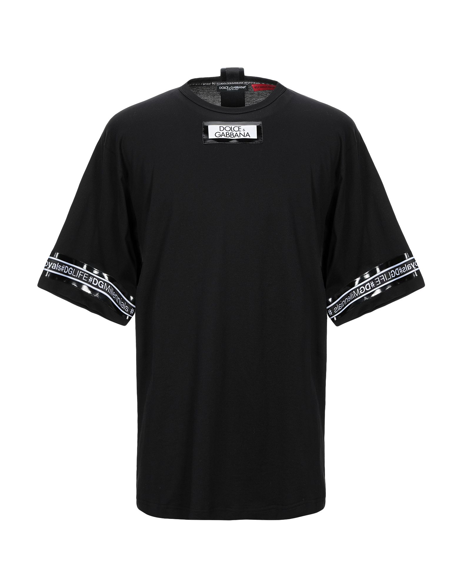 저지, 로고, 솔리드 컬러, 라운드 네크라인, 쇼트 슬리브, 라지 핏. 이미지