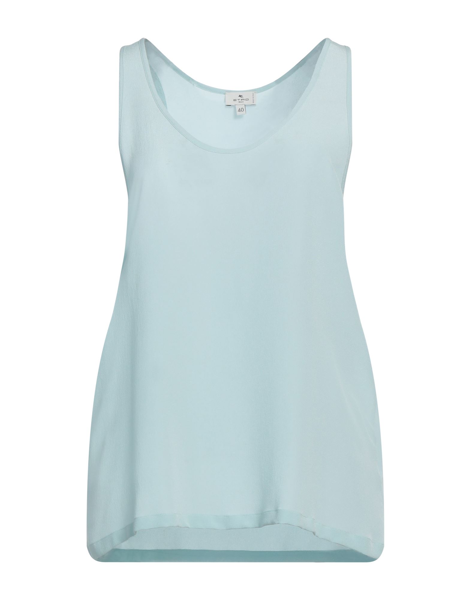 탑, 크레이프, 솔리드 컬러, 장식 부착 없음, 크루넥, 슬리브리스. 이미지